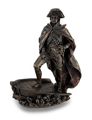 Cold Cast Bronze Finish George Washington Delaware Crossing Statue Collection