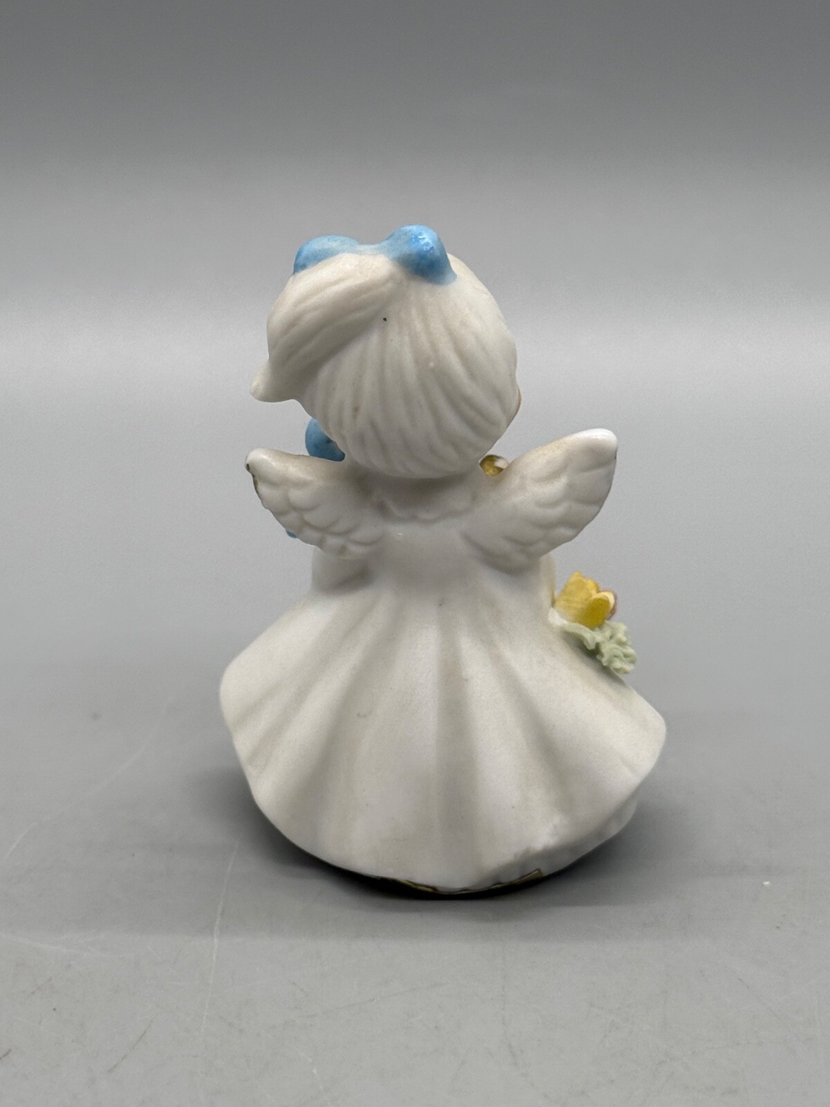 Vintage Napcoware Miniature Angel Of The Month Bluebird Accordion October