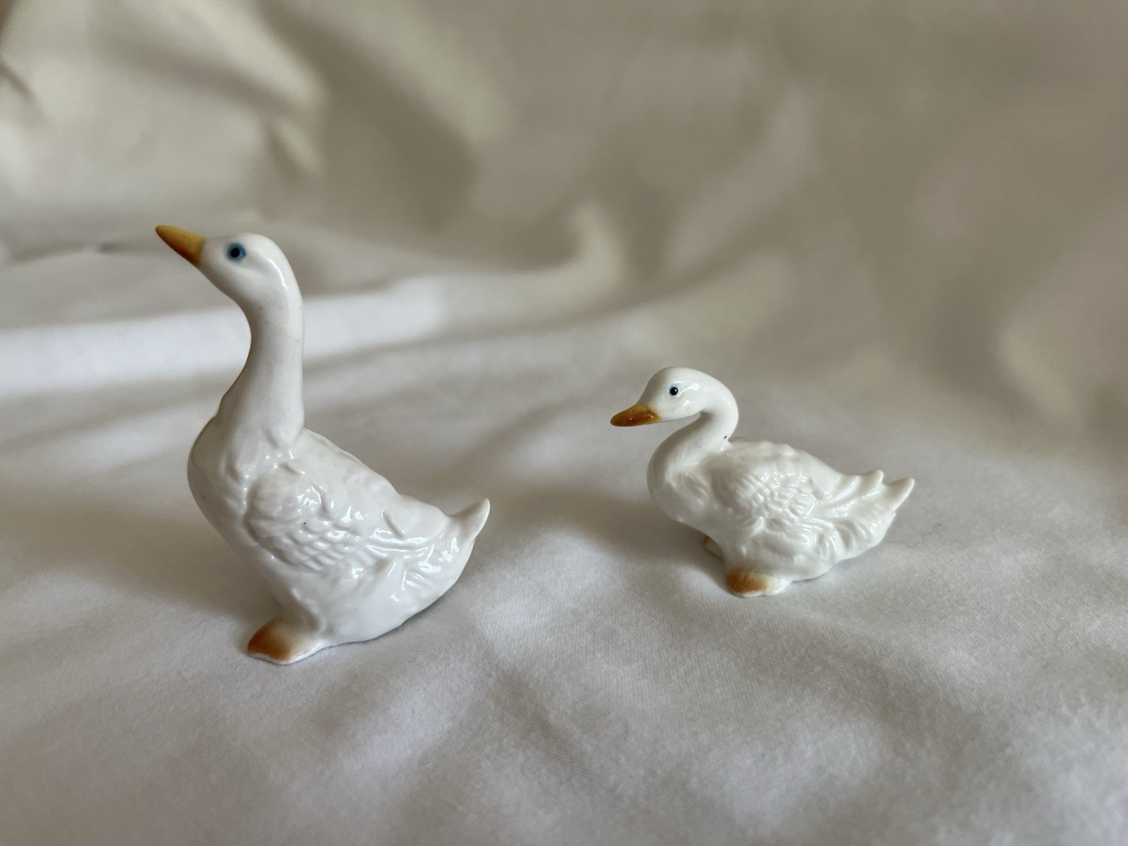 Vintage White Geese Bone China