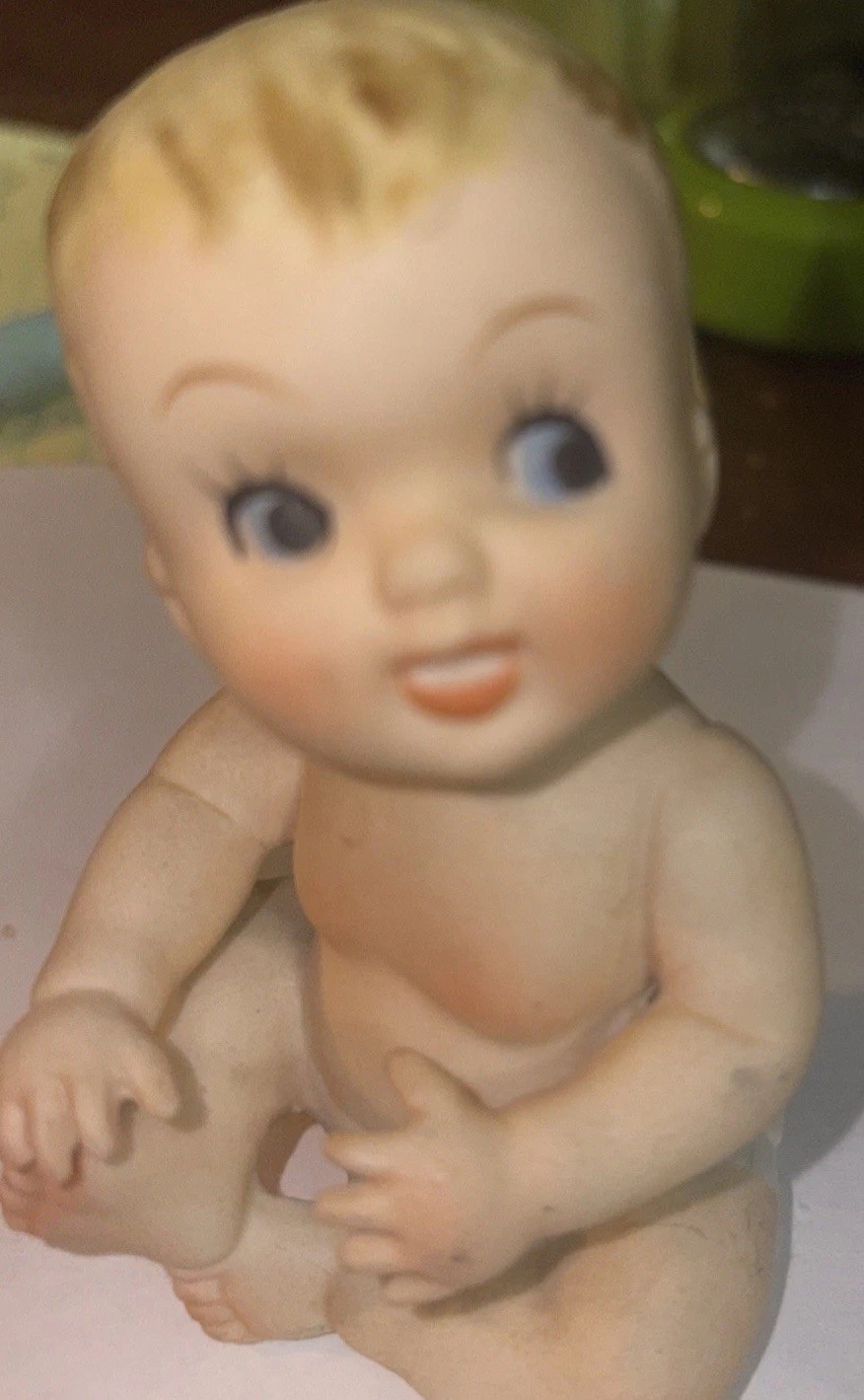 Vintage Piano baby bisque porcelain 3.5 inches tall Japan