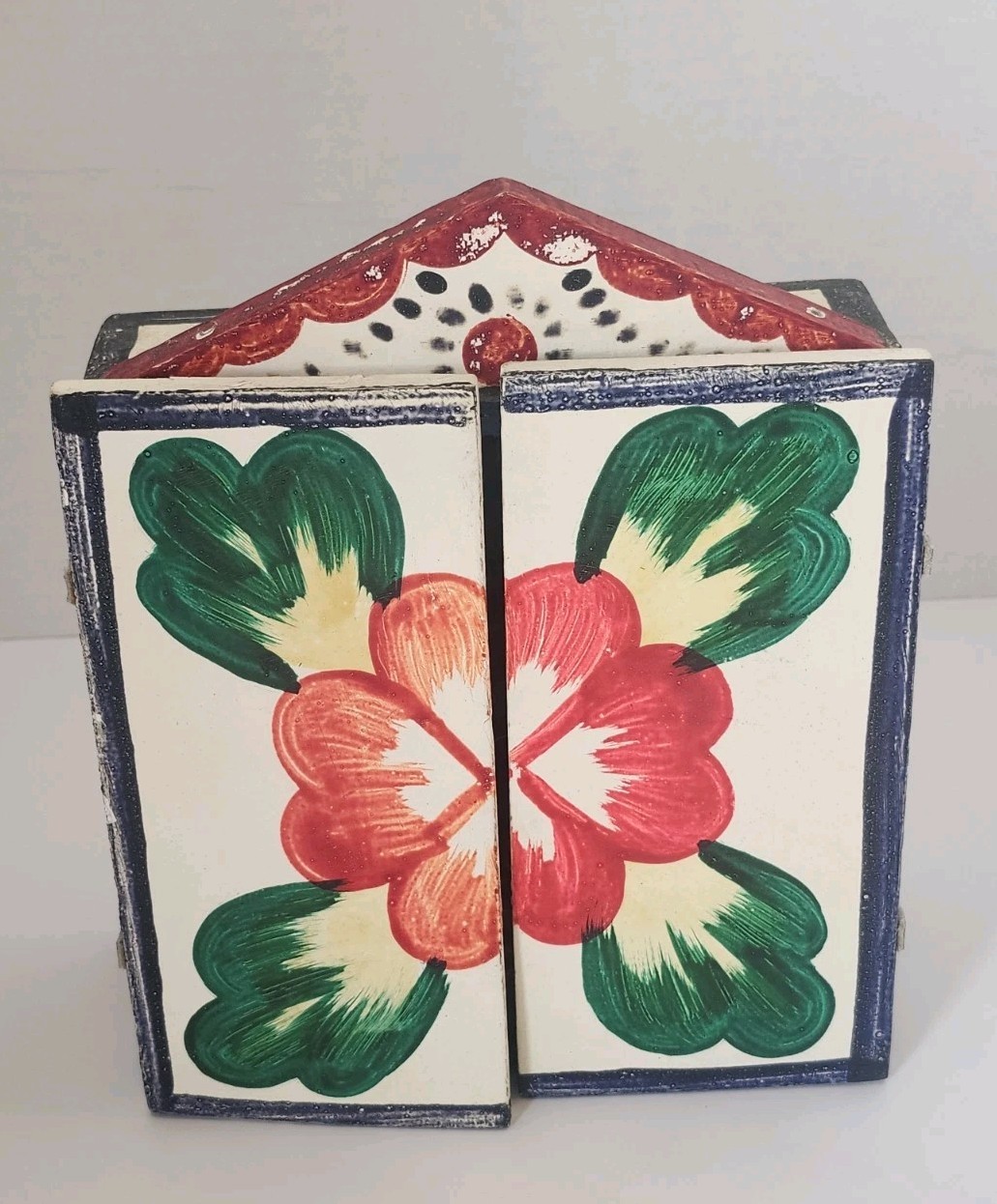Mexican Folk Art Retablo Shadow Box Handmade Religious Diorama Wall Shrine