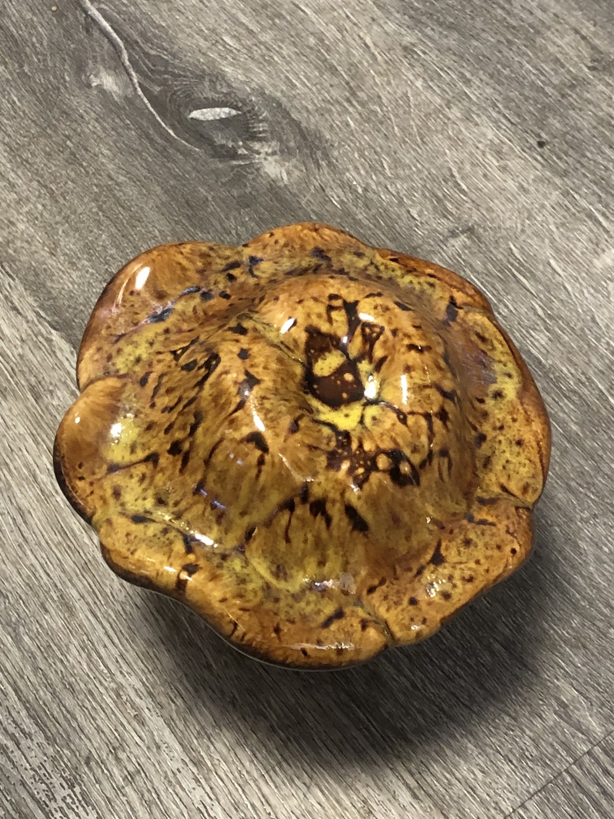 Mushroom Folk Art 3D Crafted/Glazed Ceramic Fig Country Cottage Core 6″H x 6″W