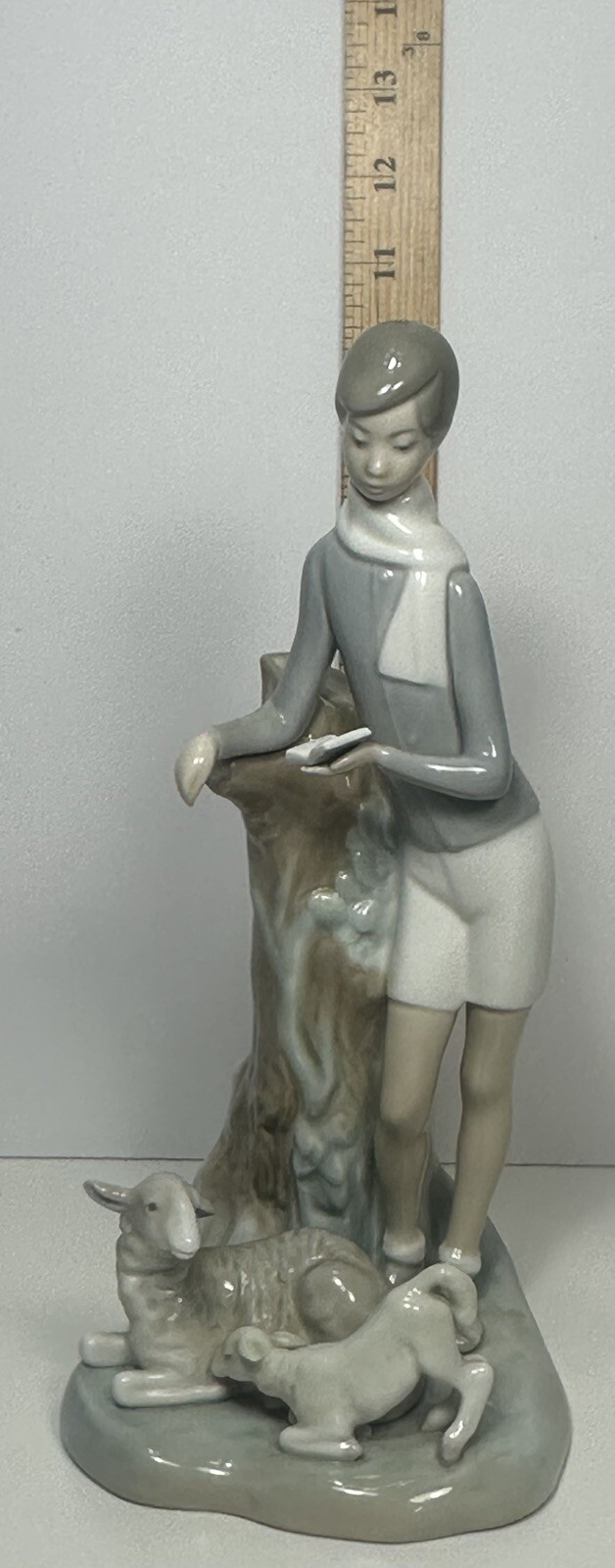 Vintage (1971-1974) Lladro Figurine “Boy with Lambs” by Fulgencio Garcia Retired