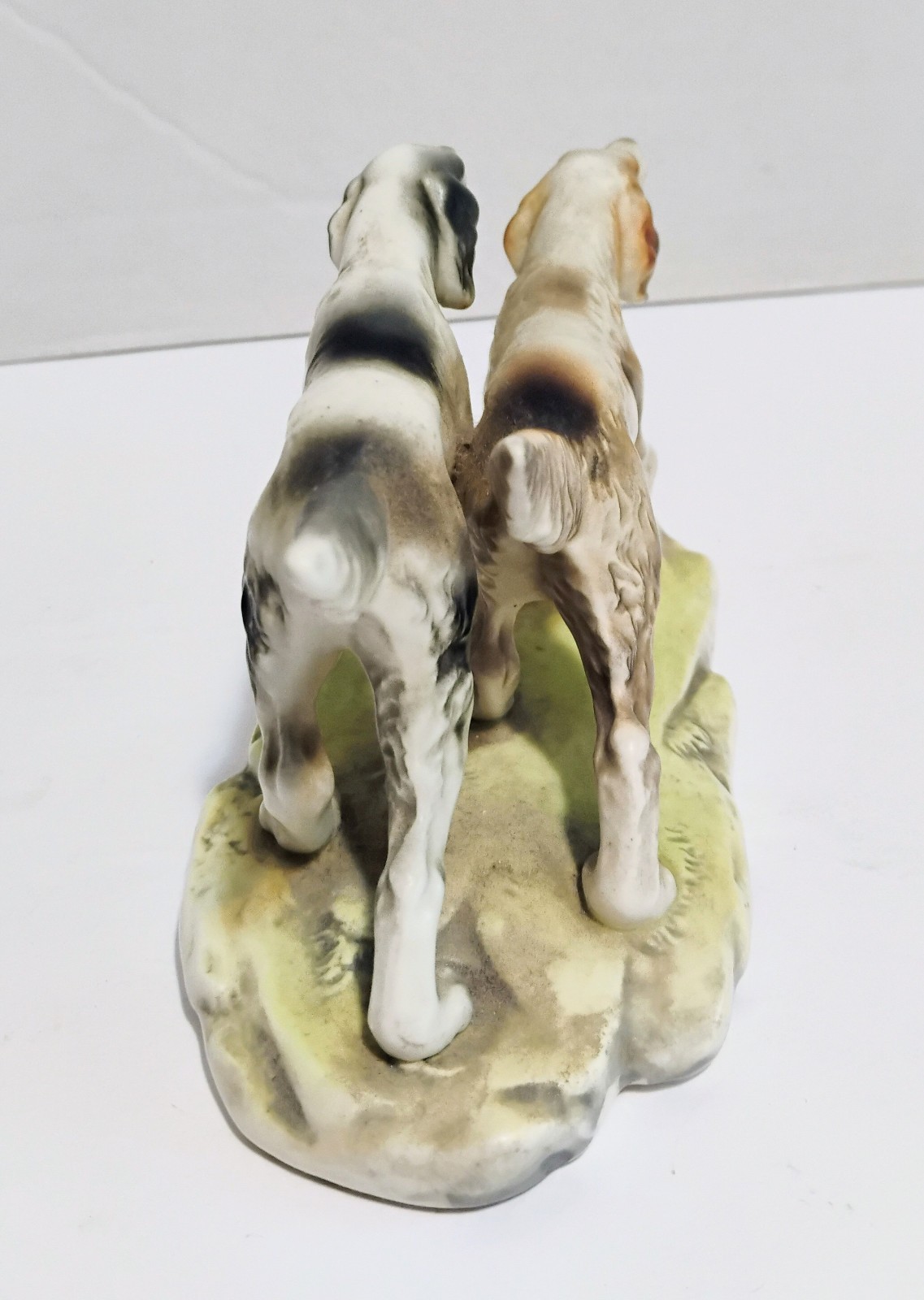 Vintage Porcelain Figurine Hunting Dogs Springer Spaniels Hand Painted