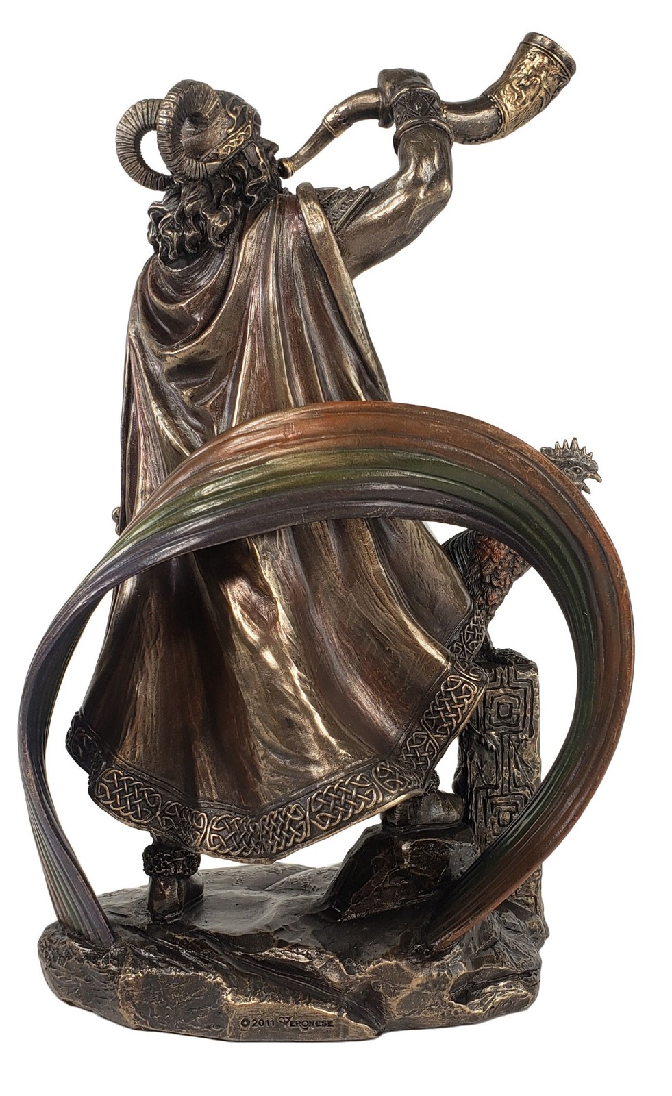 9 1/2″ Viking Norse Mythology Heimdall Watchman of the Gods Statue Bronze Finish