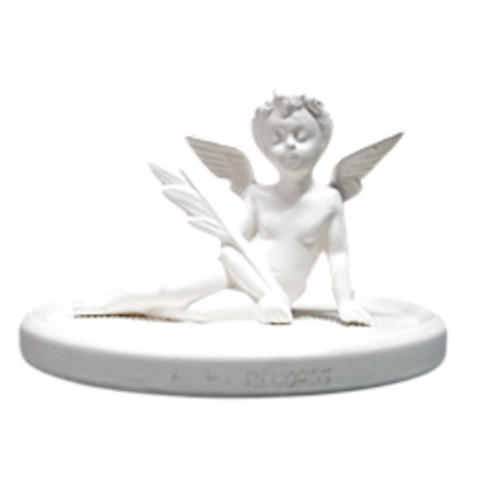 EMI 1960s ” Angel Records ” Ceramic Round Base Figure Diameter 4.9in