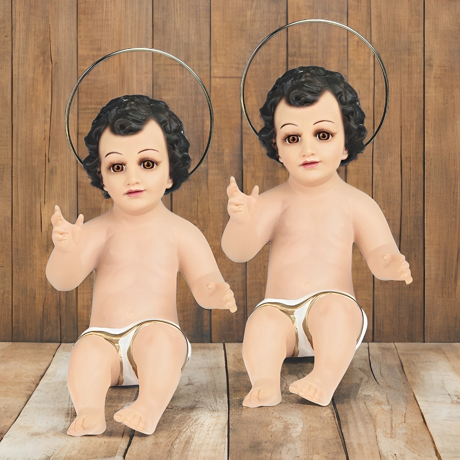 2-PC Gift Set 12″H Baby Jesus Holy Figurine Ornament Home Decor Unique Gift