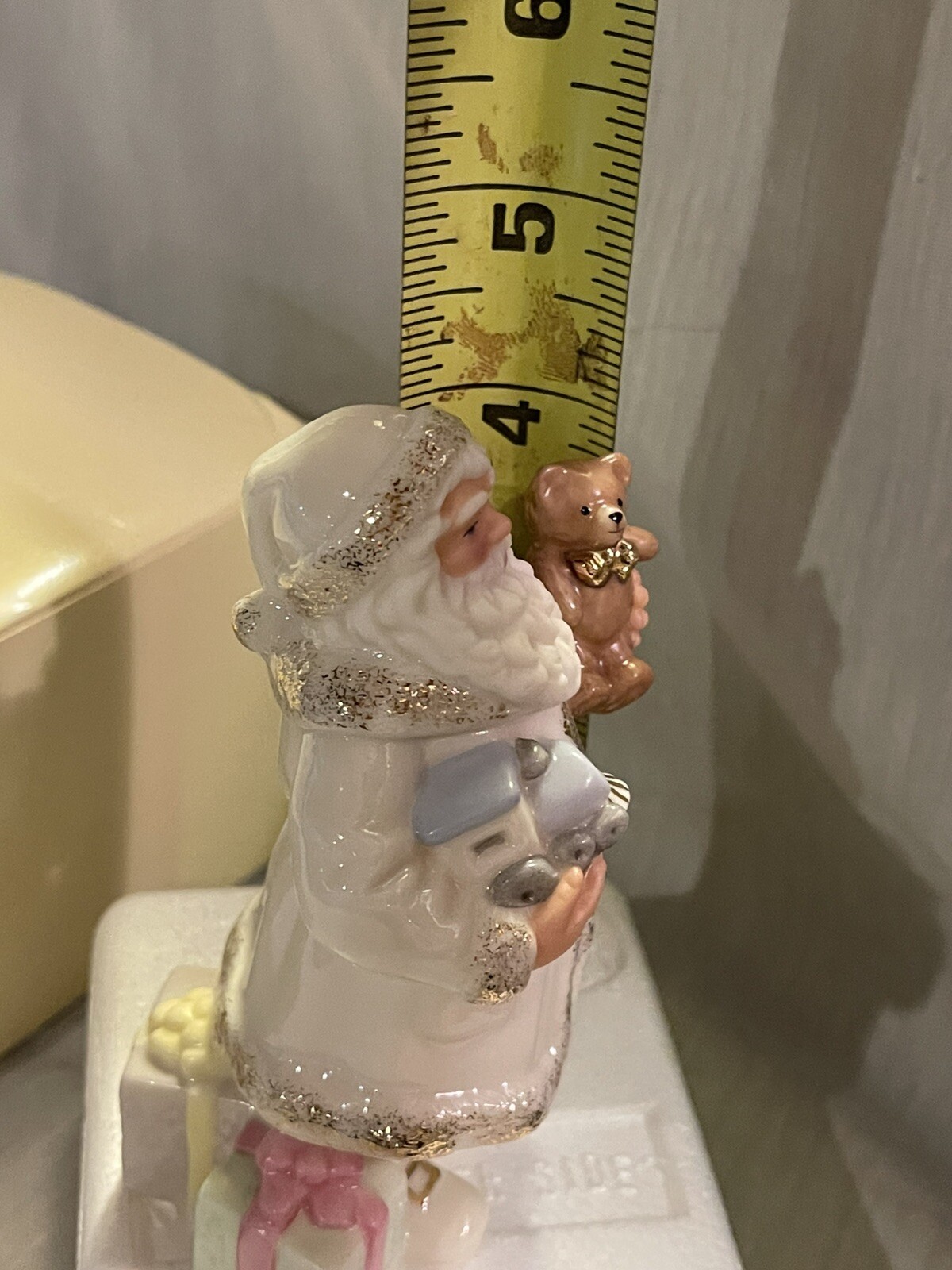 LENOX Classics Treasured Santa Collection Figurine w/ Train, Teddy Bear, gifts