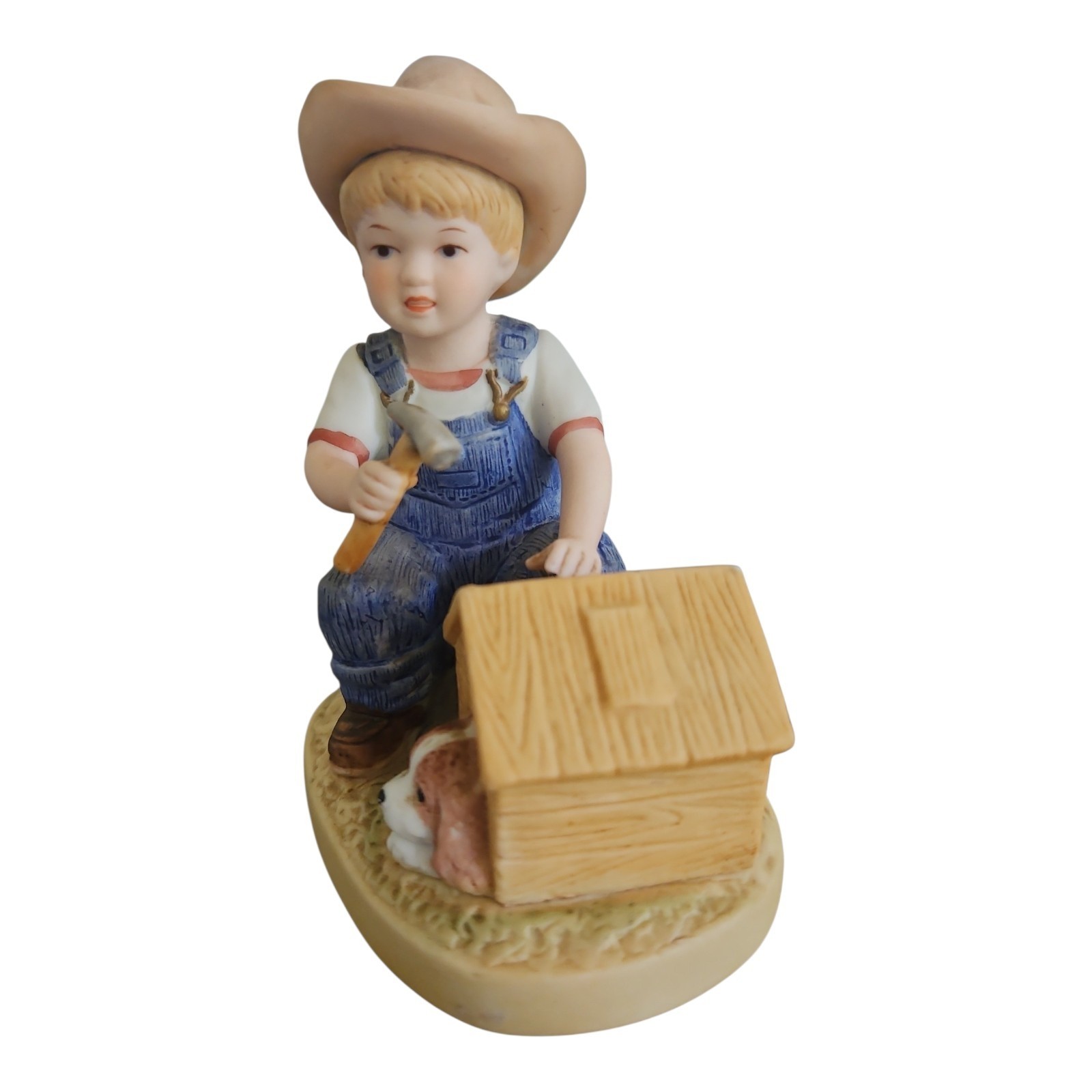 Collectible 1985 Denim Days By Homco “Puppy Love” #1503 After The Chores
