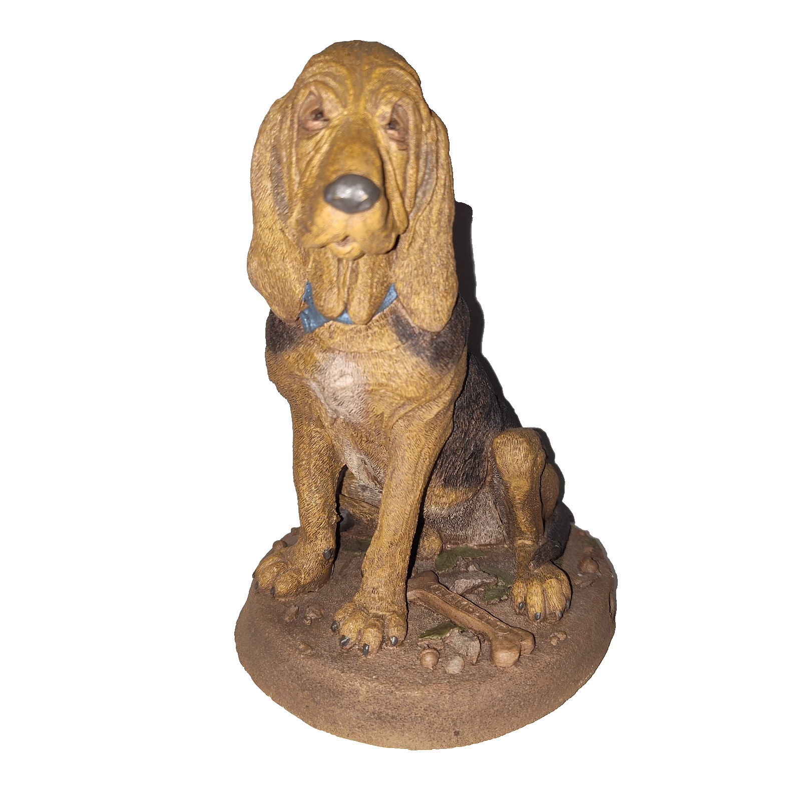 VTG 1990s Cairn Studio Bloodhound Dog Figurine by Wulff – Resin Statue 6.5″