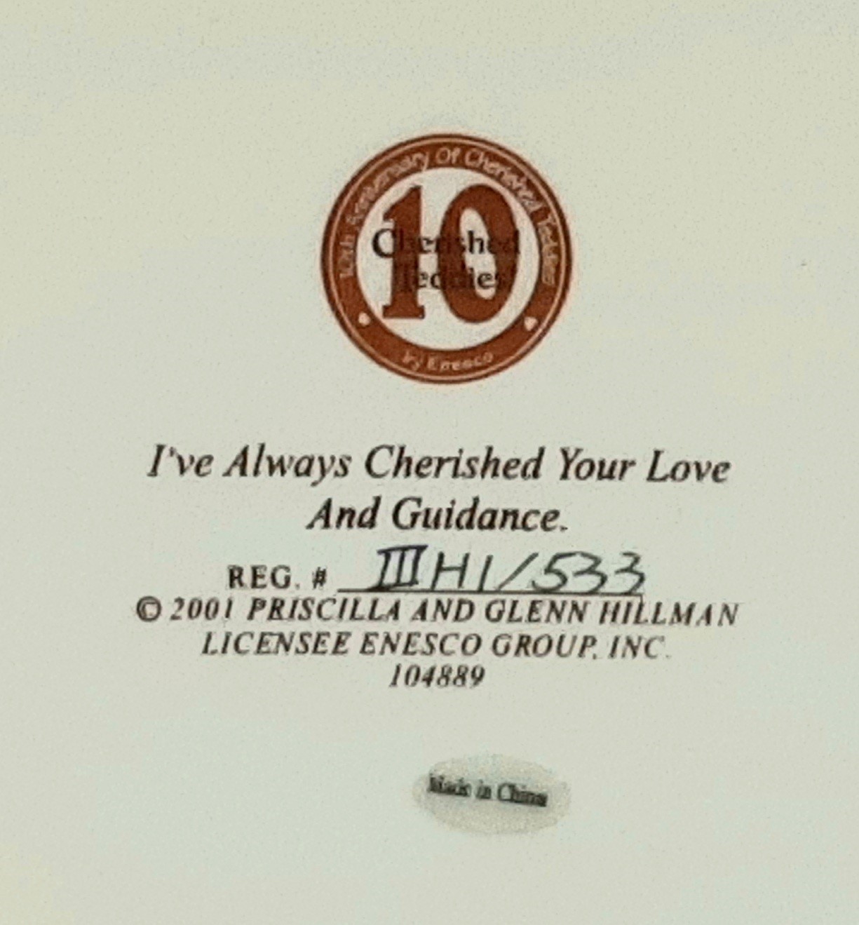 Cherished Teddies Dad # 104889 New I’ve Always Cherished Your Love & Guidance