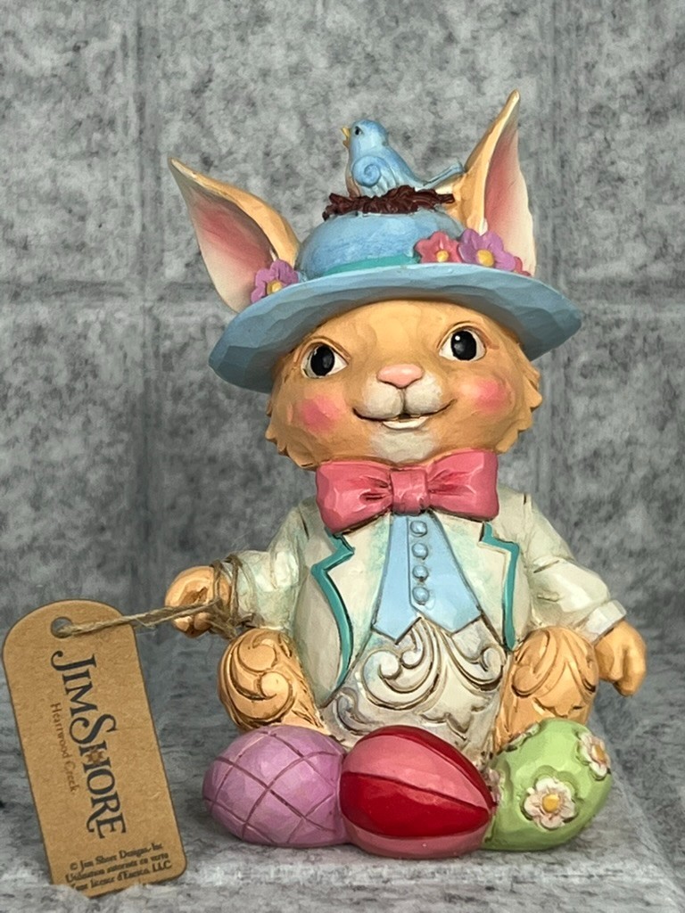 Jim Shore Easter Bunny Surrounded by Easter Joy Figurine 5.25″ #6010274 – NEW
