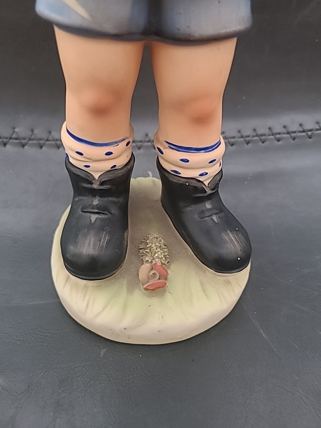 Vintage Erich Stauffer Pretty Flower Figurine Boy 10″ Tall