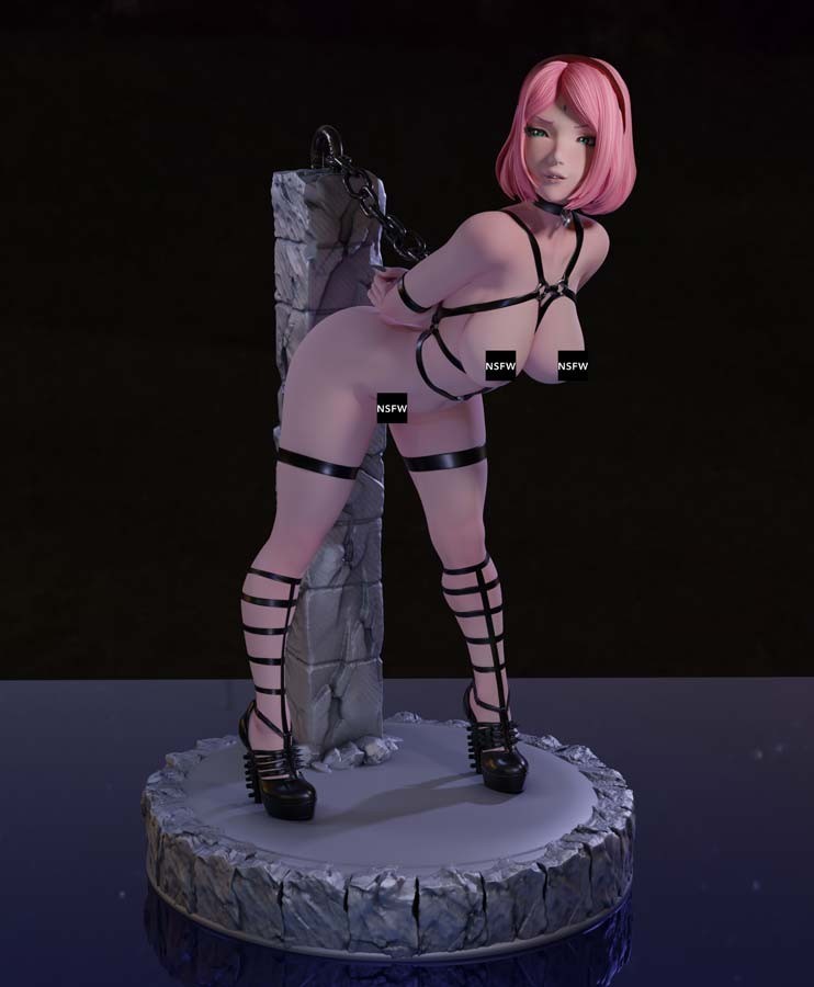 3DMomoji Sakura Haruno NSFW 13-53 CM, LARGE SIZE, unassembled kit or painted