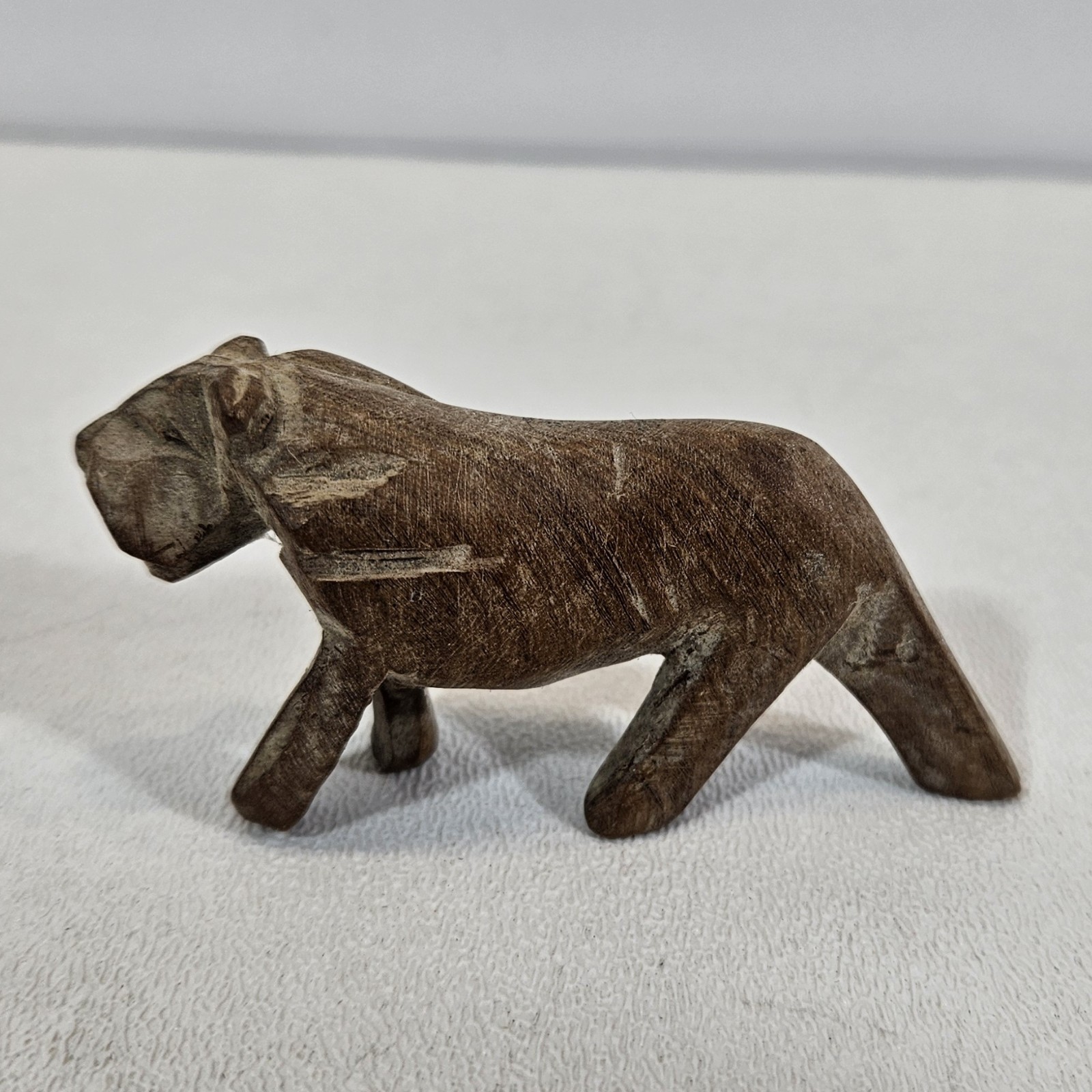 Vintage Hand Carved Wooden African Figurines Safari Animal LOT Of 4 SMALL 3 Inch