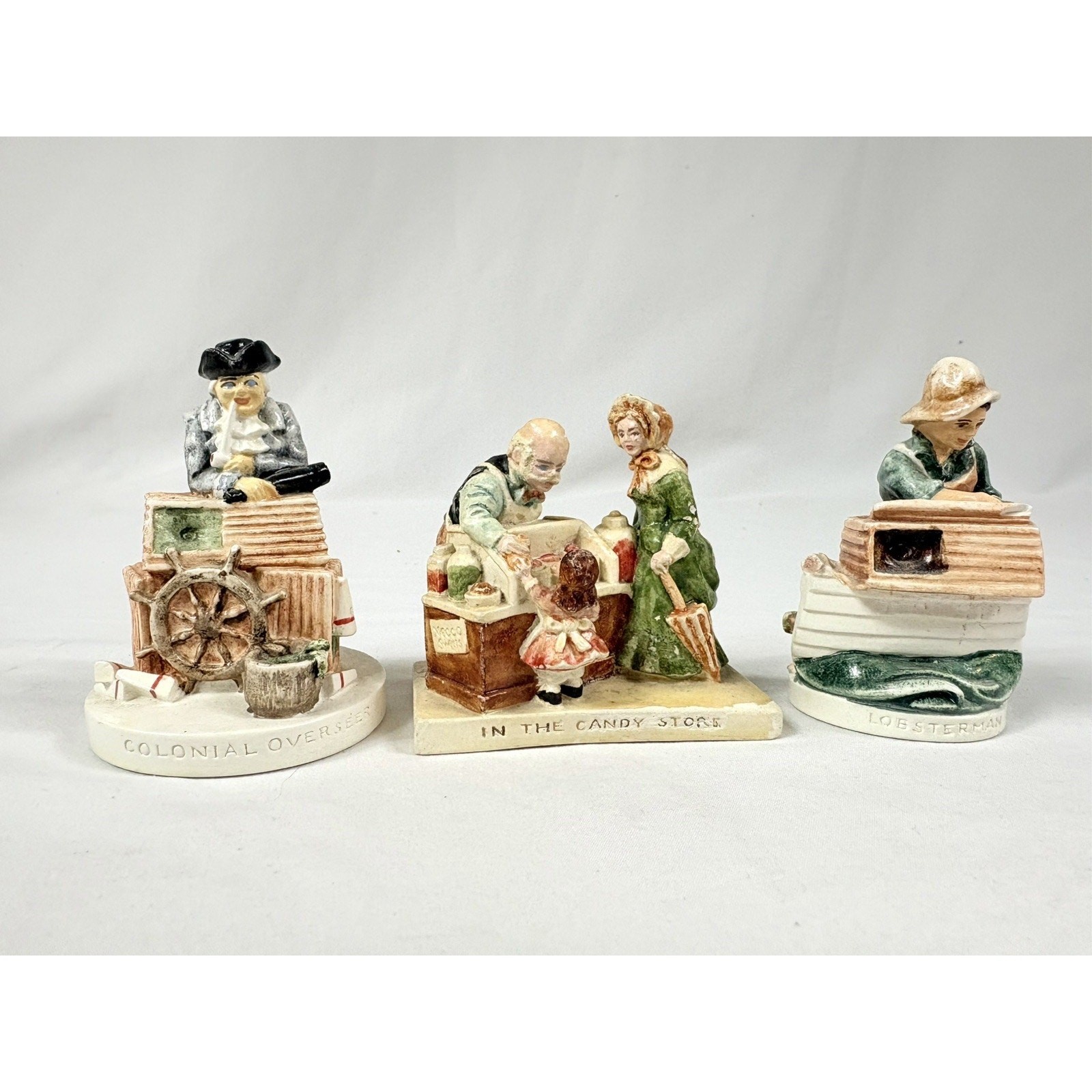 Vtg Sebastian Miniatures Lot Charles Dickens Scrooge Colonial Figures Madonna