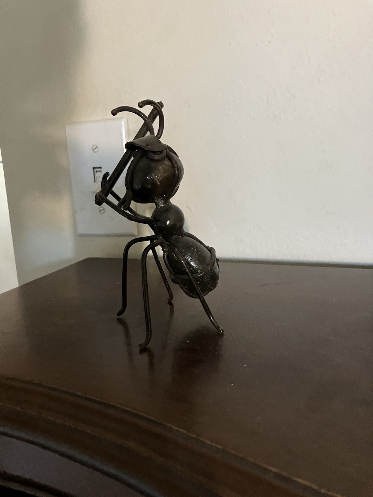 Stone Metal Baseball Player Ant