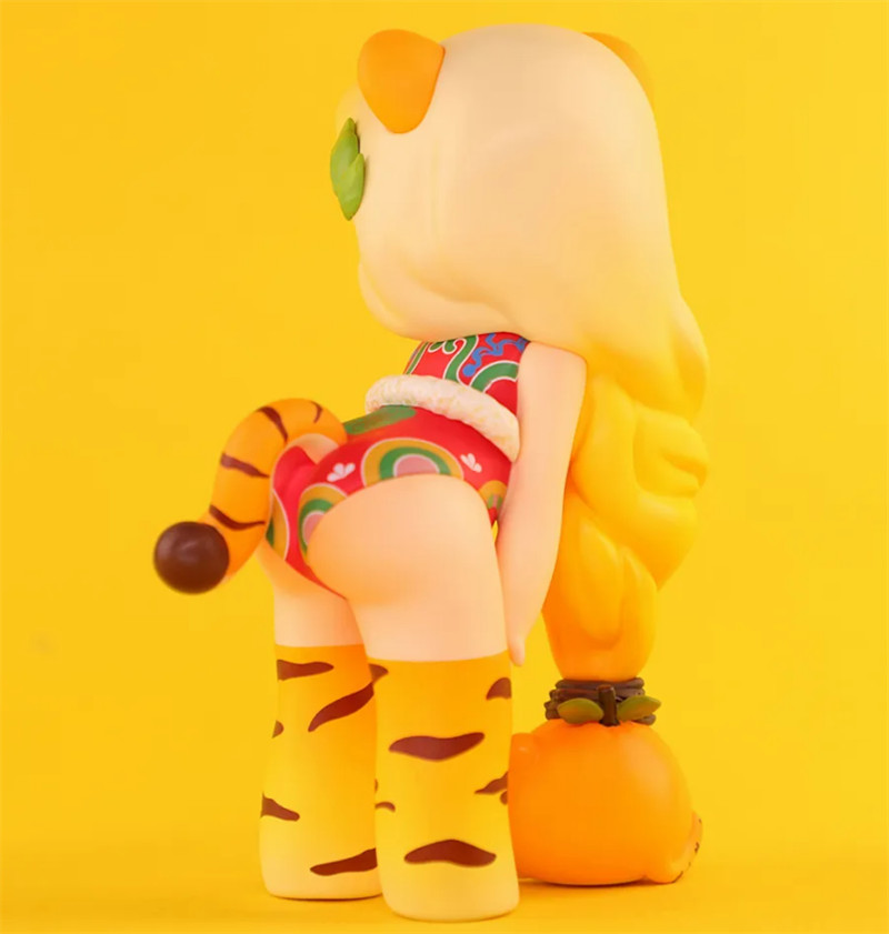 Fobbi Tiger Girl Limited Collectible Resin Art Fashion Figure 15cm New In Stock