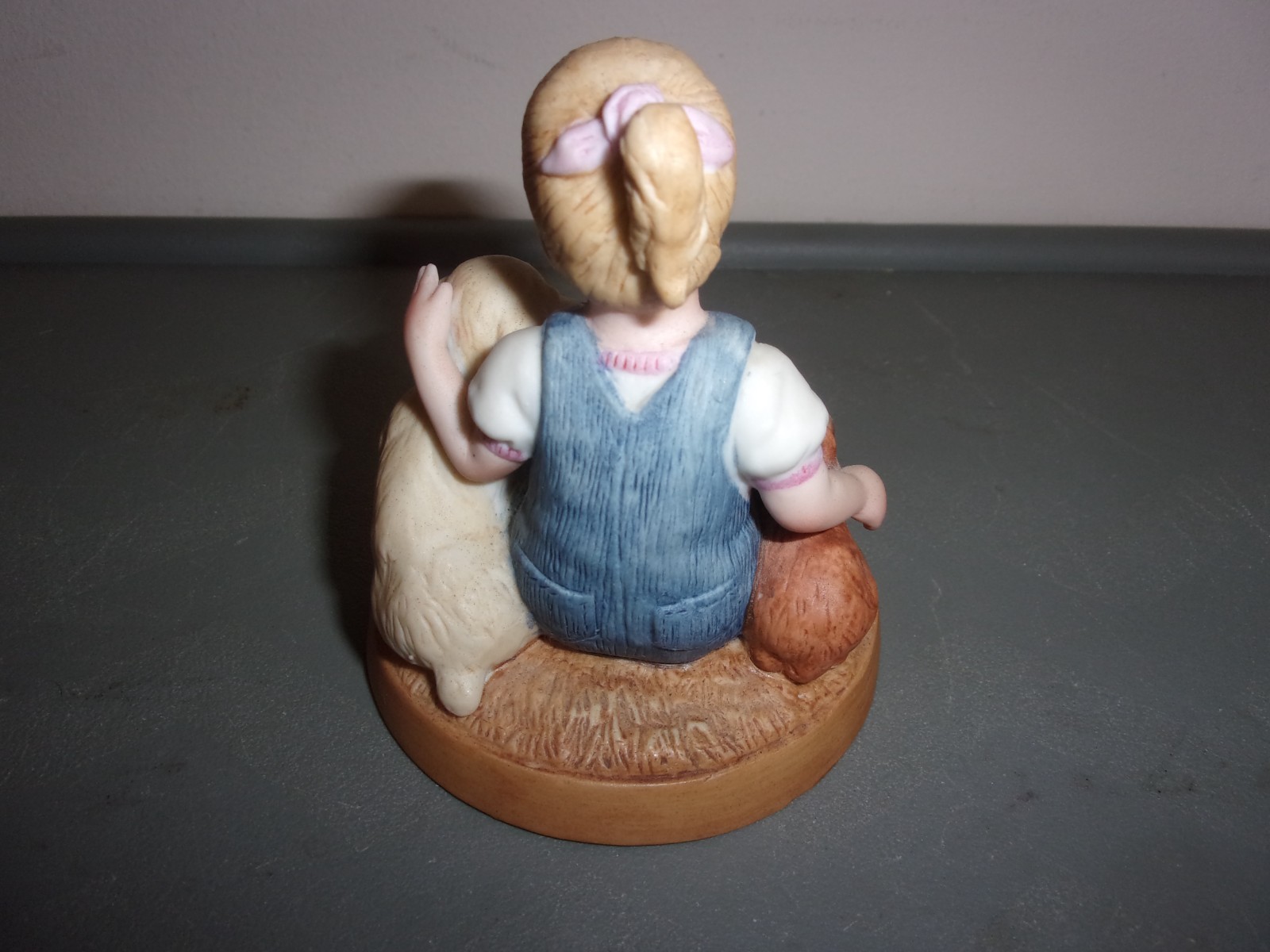 GIRL WITH PUPPIES DOG COUNTRY STORE LITTLE FARMERS LIMITED EDITION FIGURINE