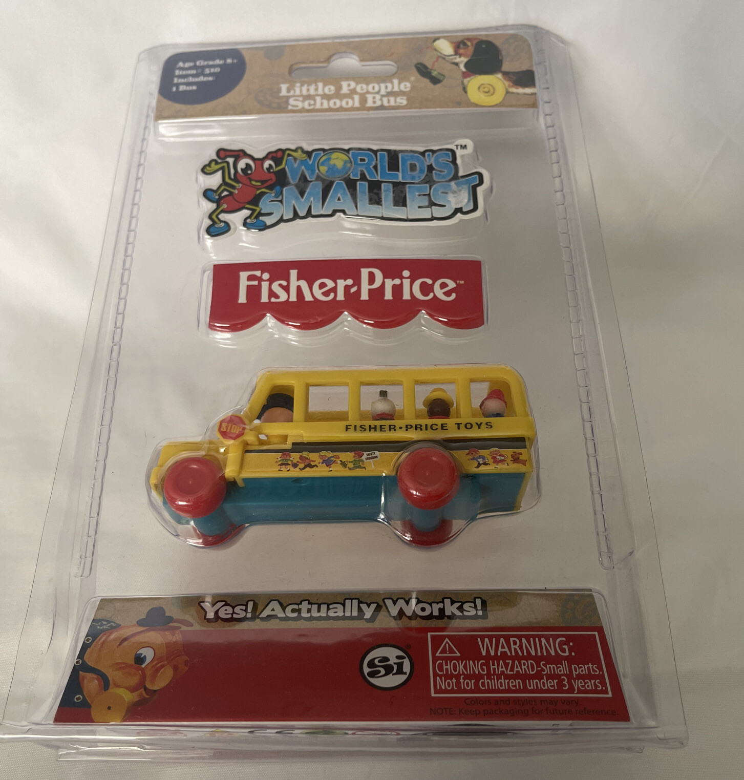 BRAND NEW! World’s Smallest Fisher-Price SCHOOL BUS Toy Miniature Little People