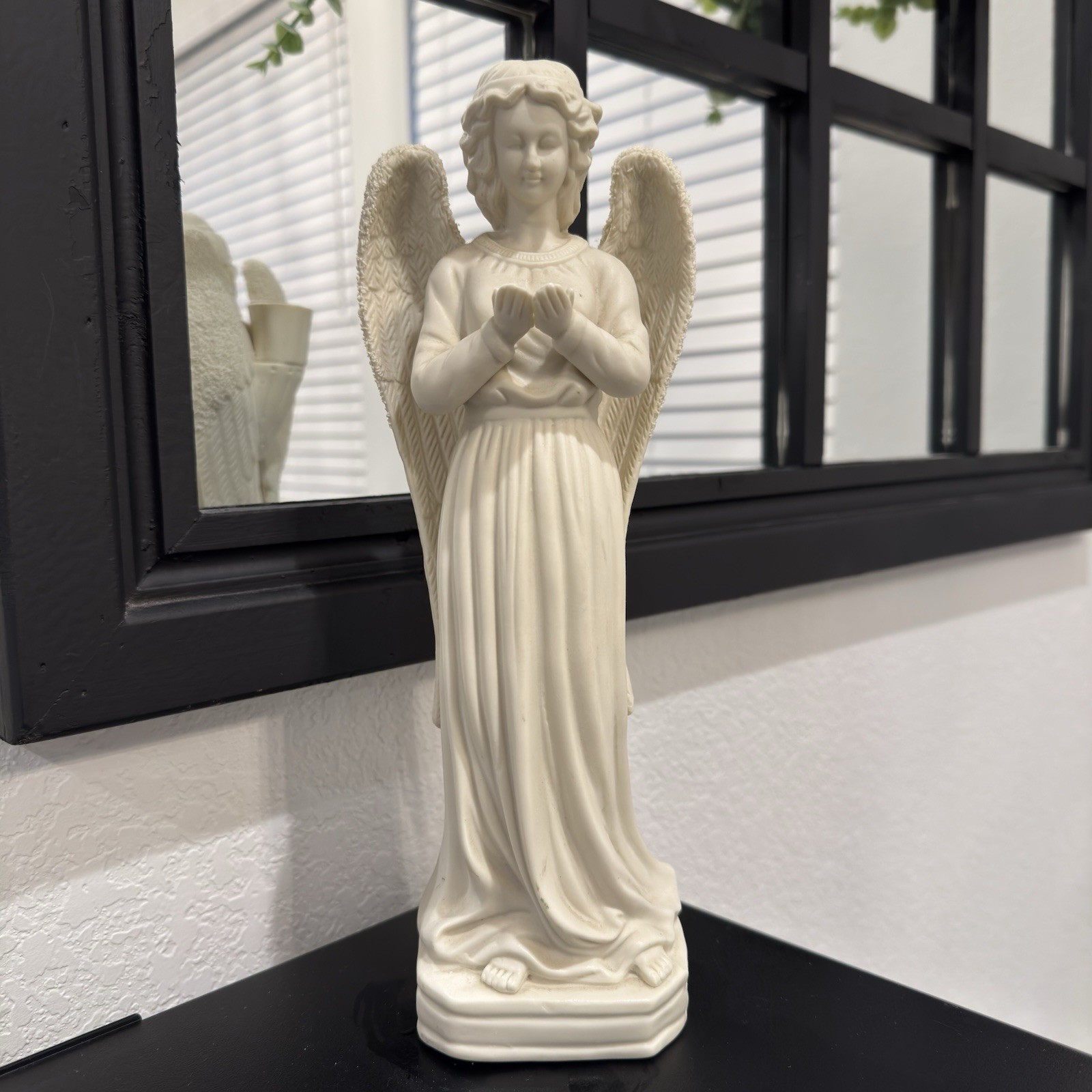 Porcelain Off White Angel Statue *Missing Dove*
