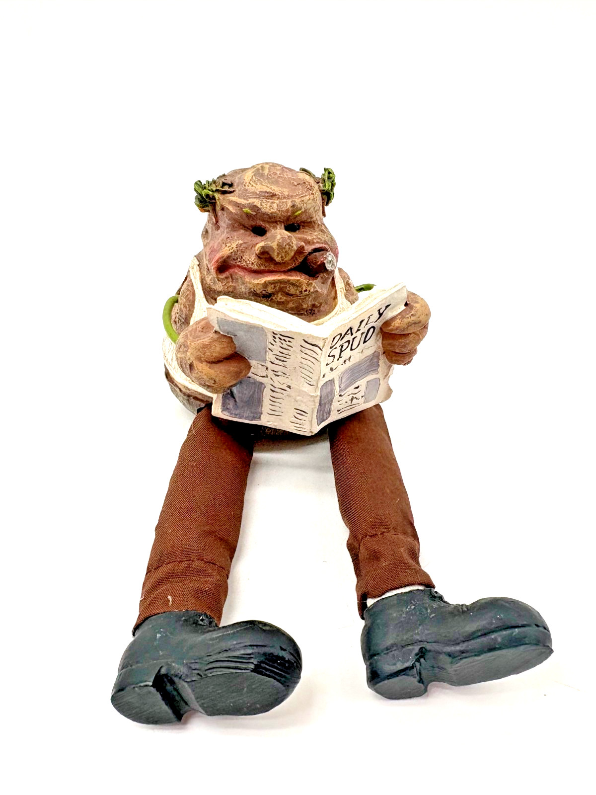 Half Baked Potato Grumpy Cigar Reader Shelf Sitter WMG 2006 Daily Spud Figurine