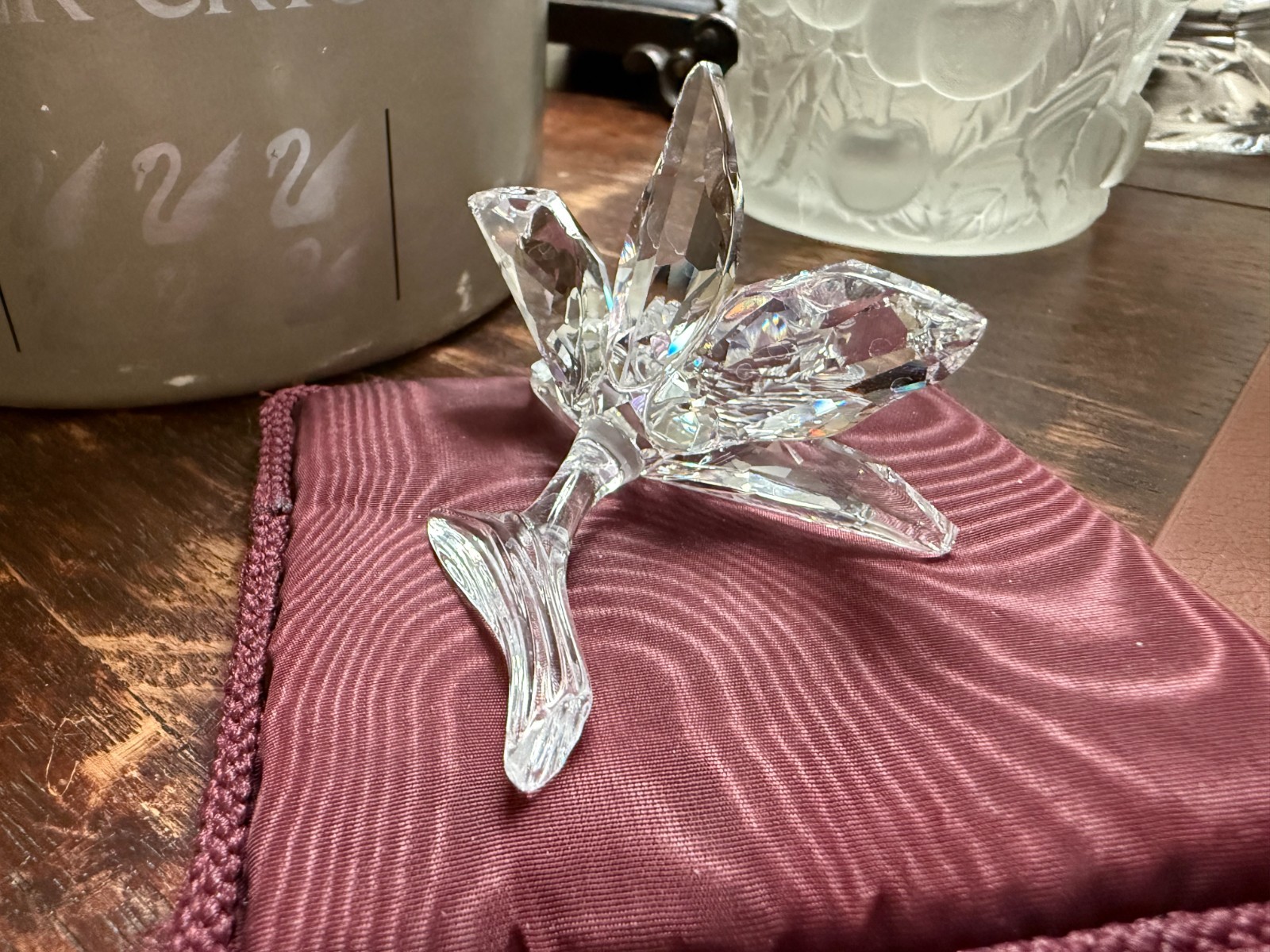 Swarovski THE ORCHID (PINK) 7478 NR 000 003 200287 MINT in Original Box Pillow