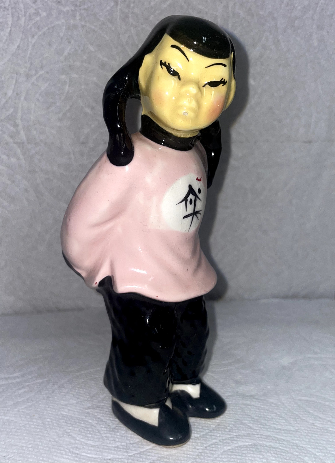 Ceramic Japanes Girl Hands Behind Her Back 6 Inches High