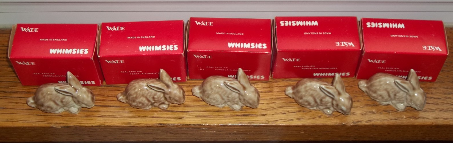 5 Wade No. 2 RABBITs Beigh Open Ears 1971 – Excellent Condition & Boxes LOT of 5