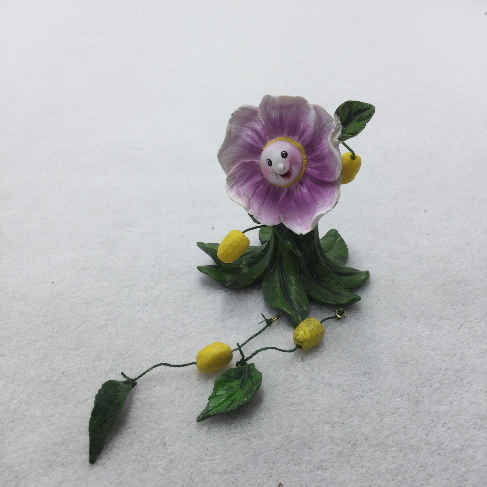 Collections Etc Whimsical Flower Face Figurines Resin Shelf Sitters Small Lot 7