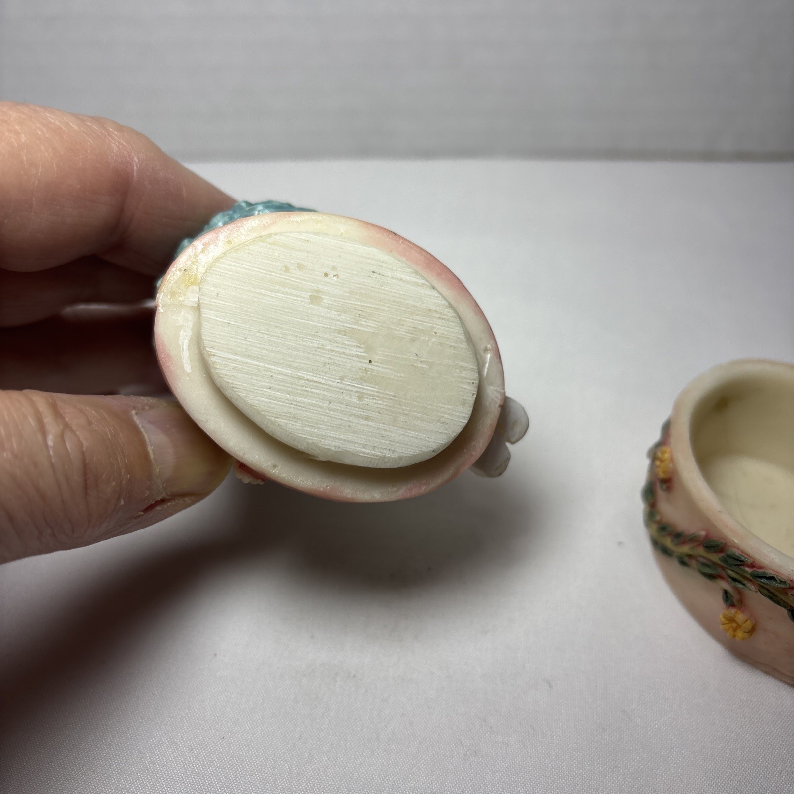 RARE Vintage 80s Little Girl Ballerina Resin Figure Figurine Trinket Box