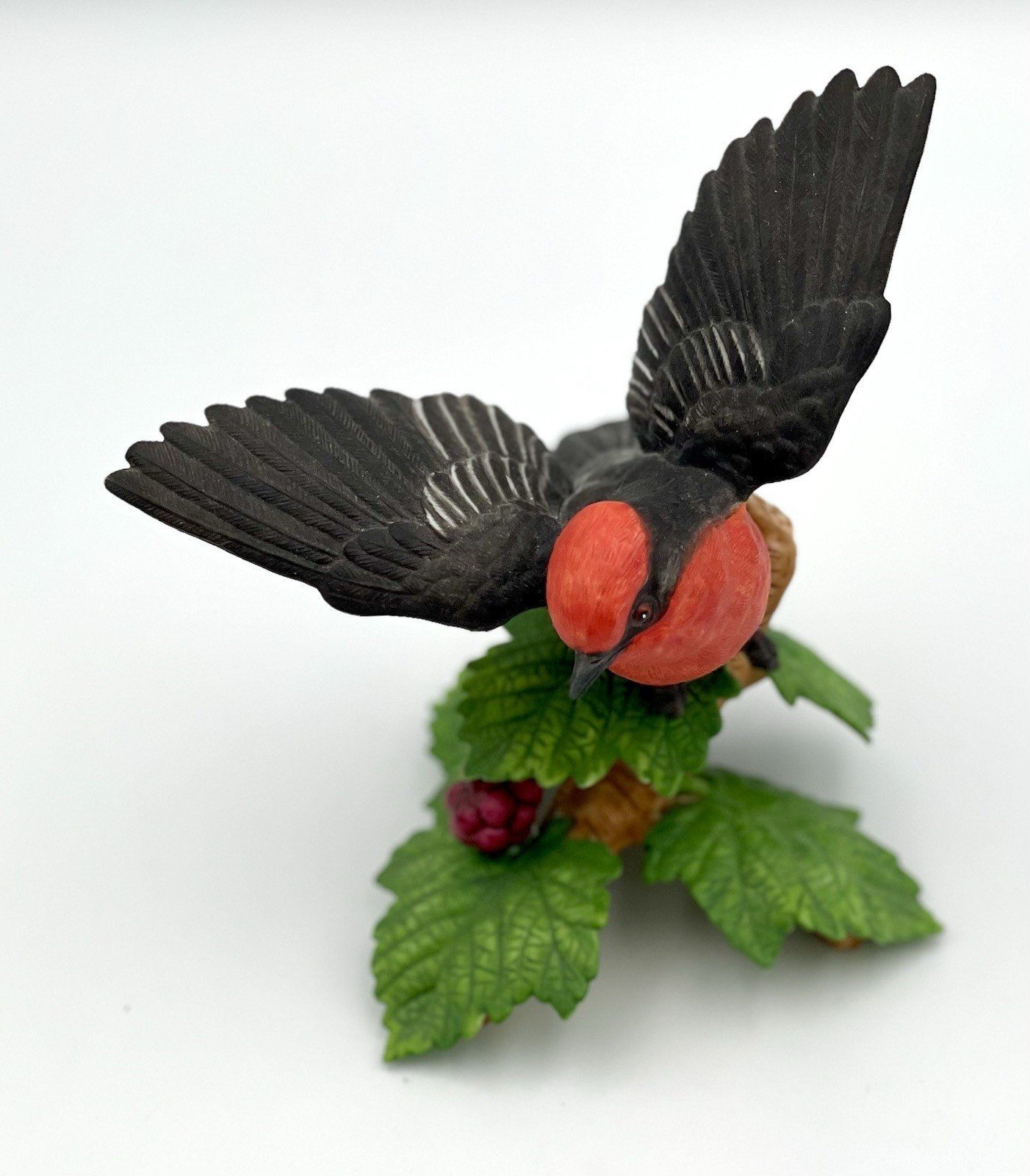 Lenox Vermilion Flycatcher Fine Porcelain FIgurine 1993 Garden Bird Collection