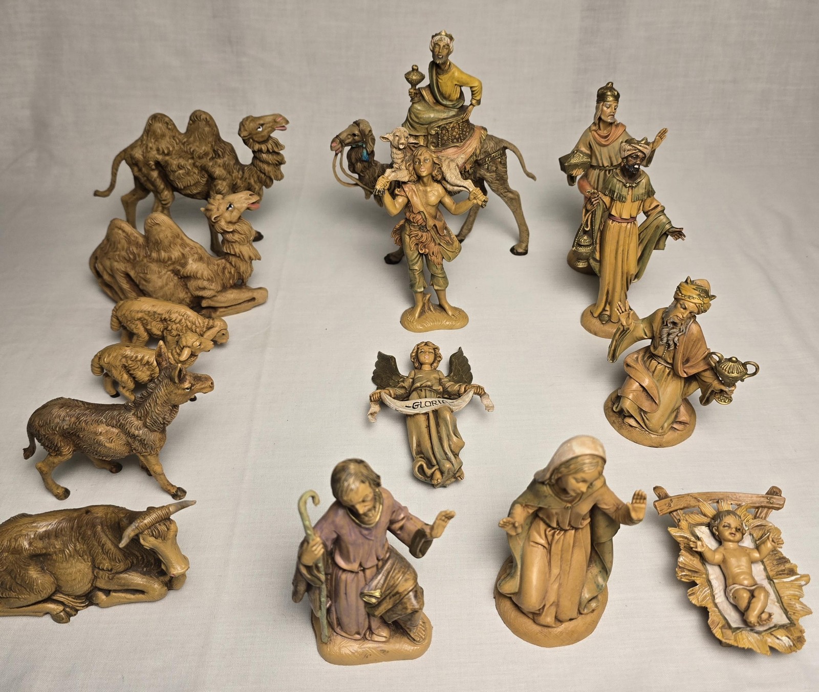 Vintage Fontanini By Roman Nativity Set 16pc 3in Figures Multicolor Christmas