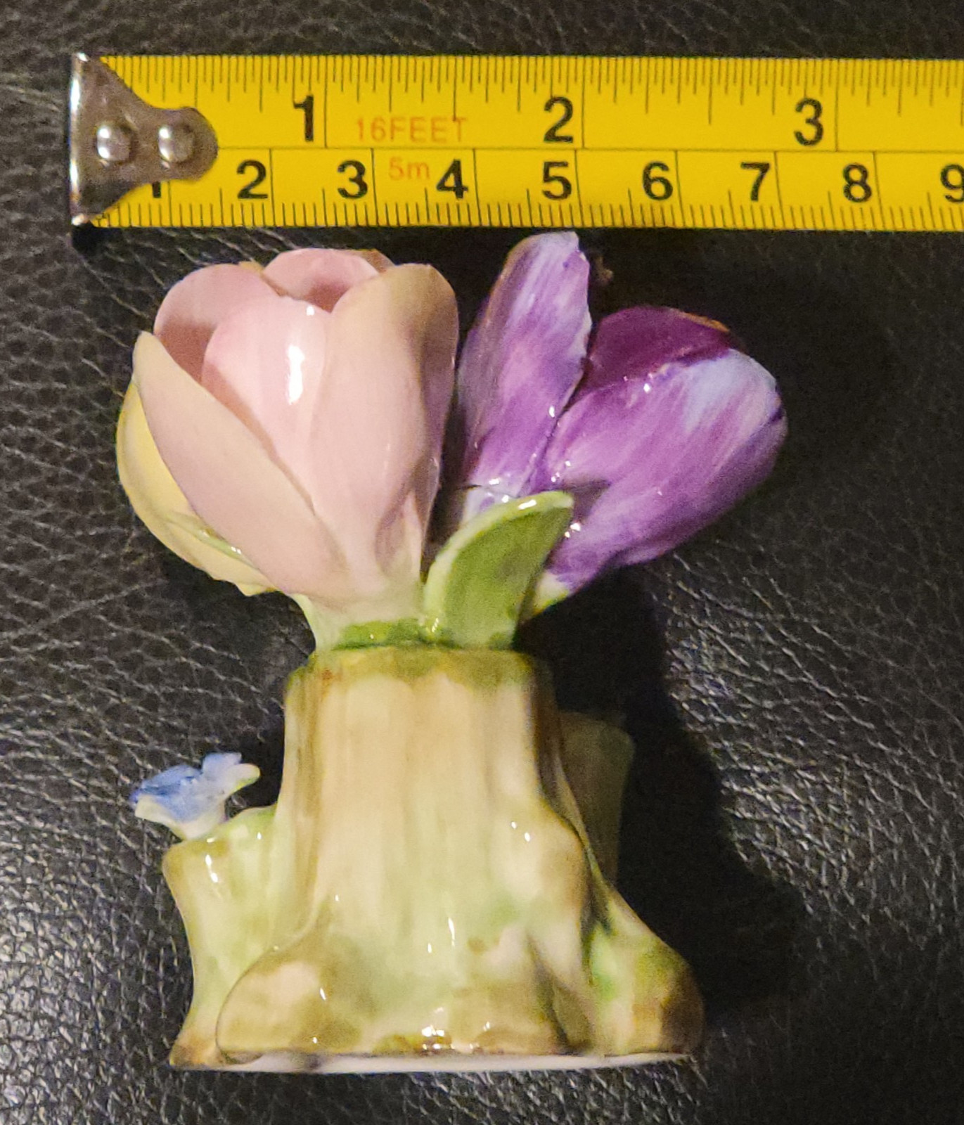 Vintage Royal Adderley Bone China Floral Bouquet 3.25″ Flowers in Tree Stump A5