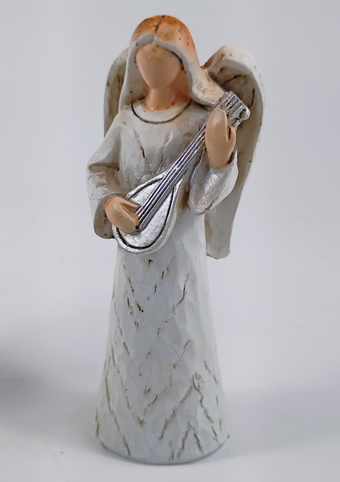Mandolin and Harp Angel Figures. Lot of Two.