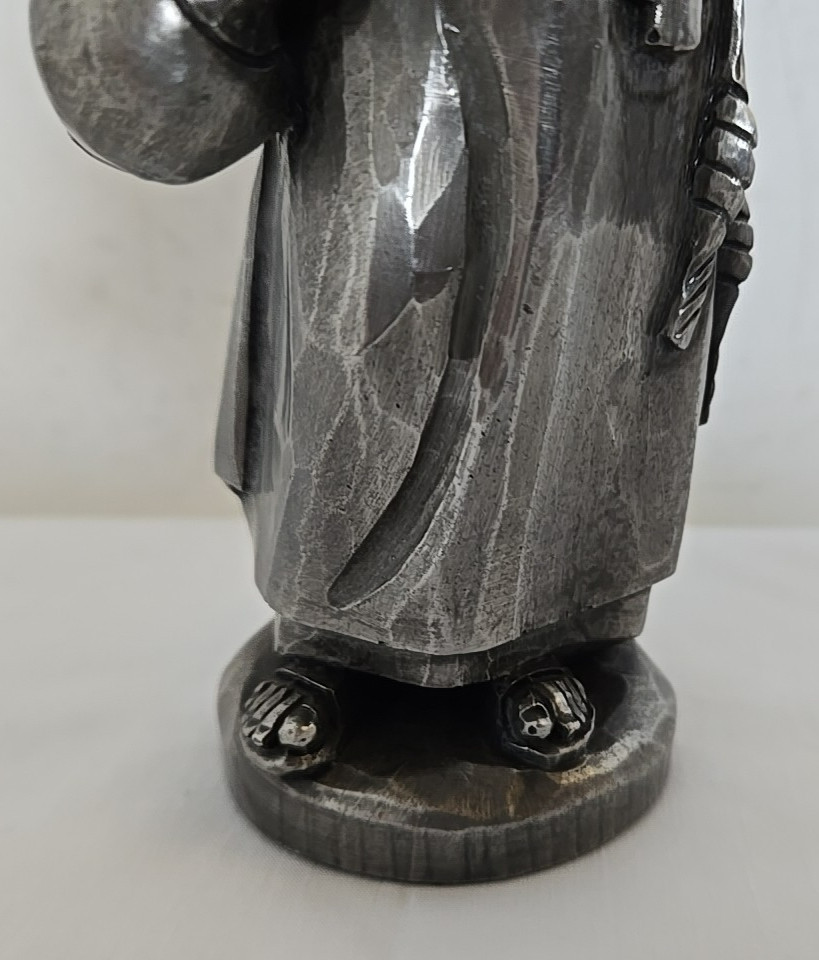 Aluminum Figure Friar Brother Holding a Pitcher Hand Made In Germany 7.75″ tall