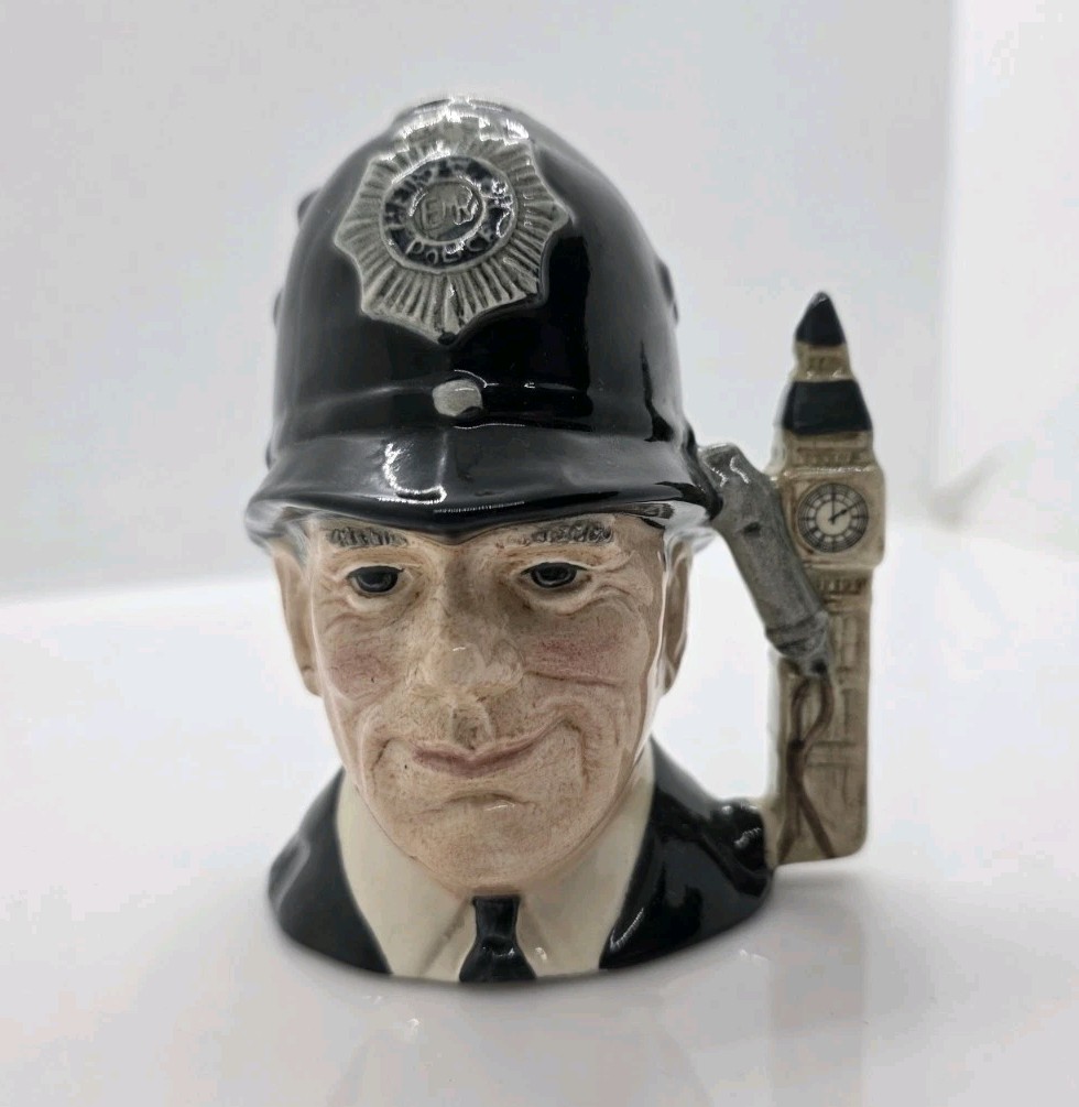 Vintage Royal Doulton The London Bobby D6762 Toby Jug Character Mug 1985 England