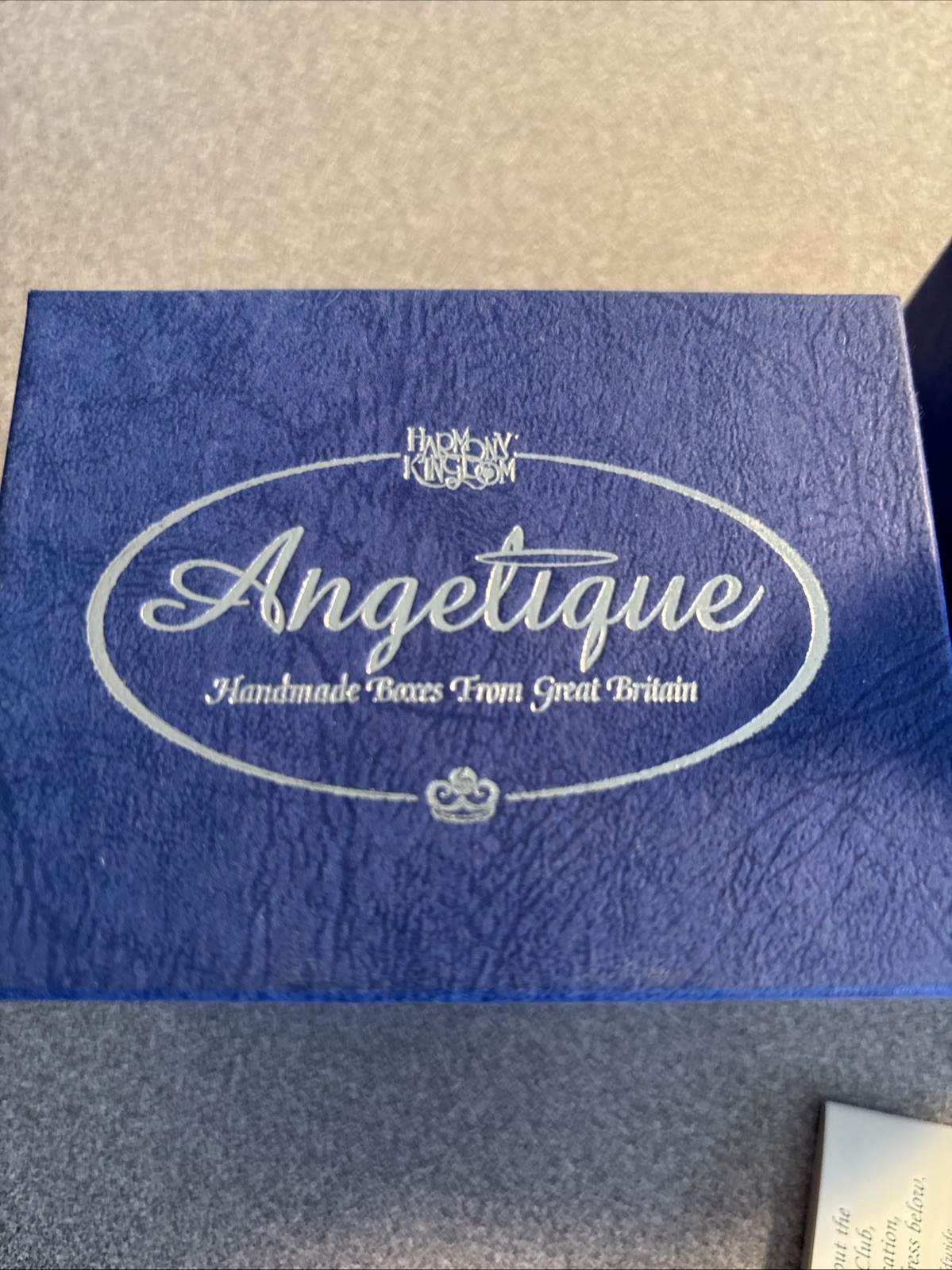 HARMONY KINGDOM Angelique Joie de Vivre Angel W/Bunny Box Figurine, Retired.