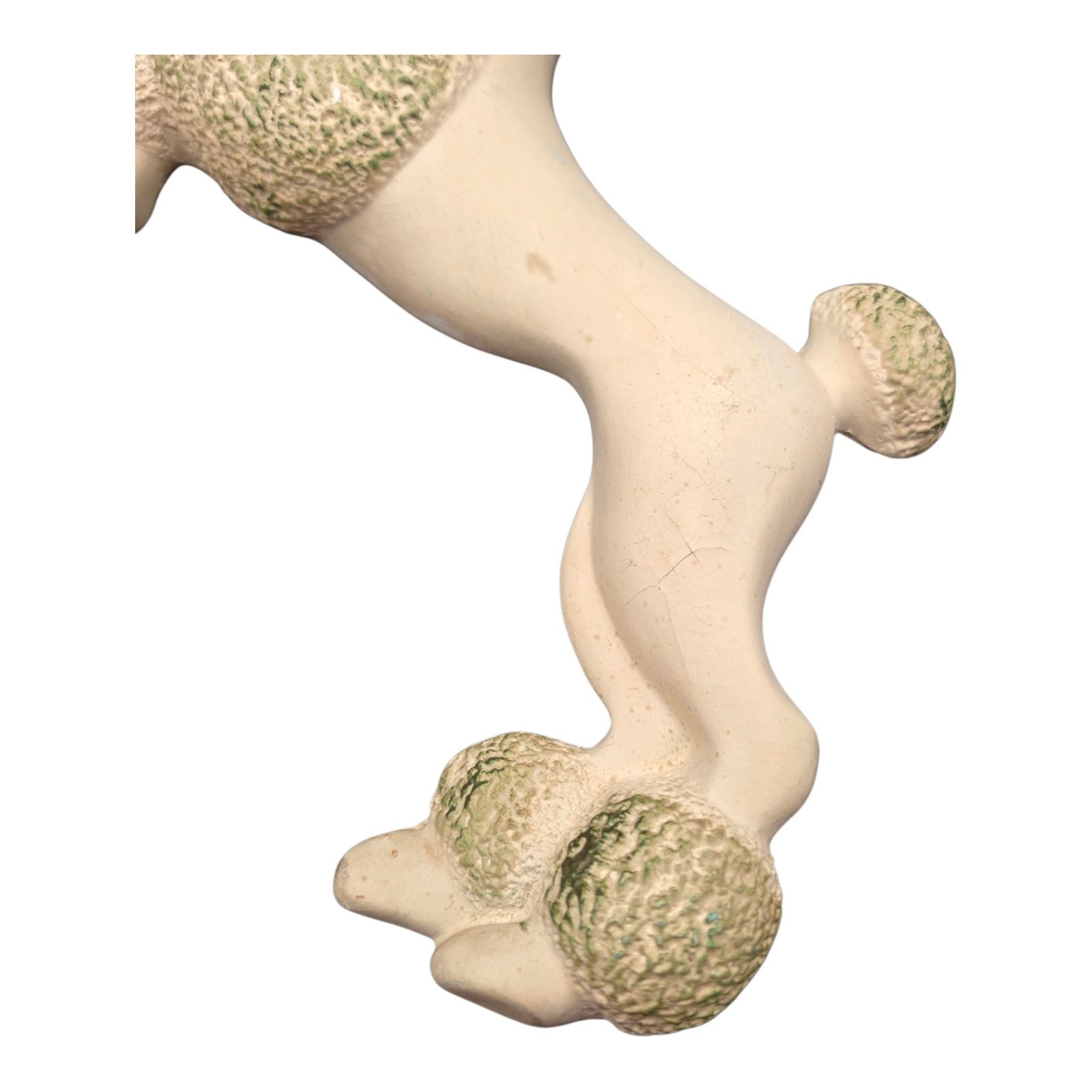 1960s Chalkware Poodle Wall Plaques Rhinestone Eyes Set Of 2 Decorative Vintage