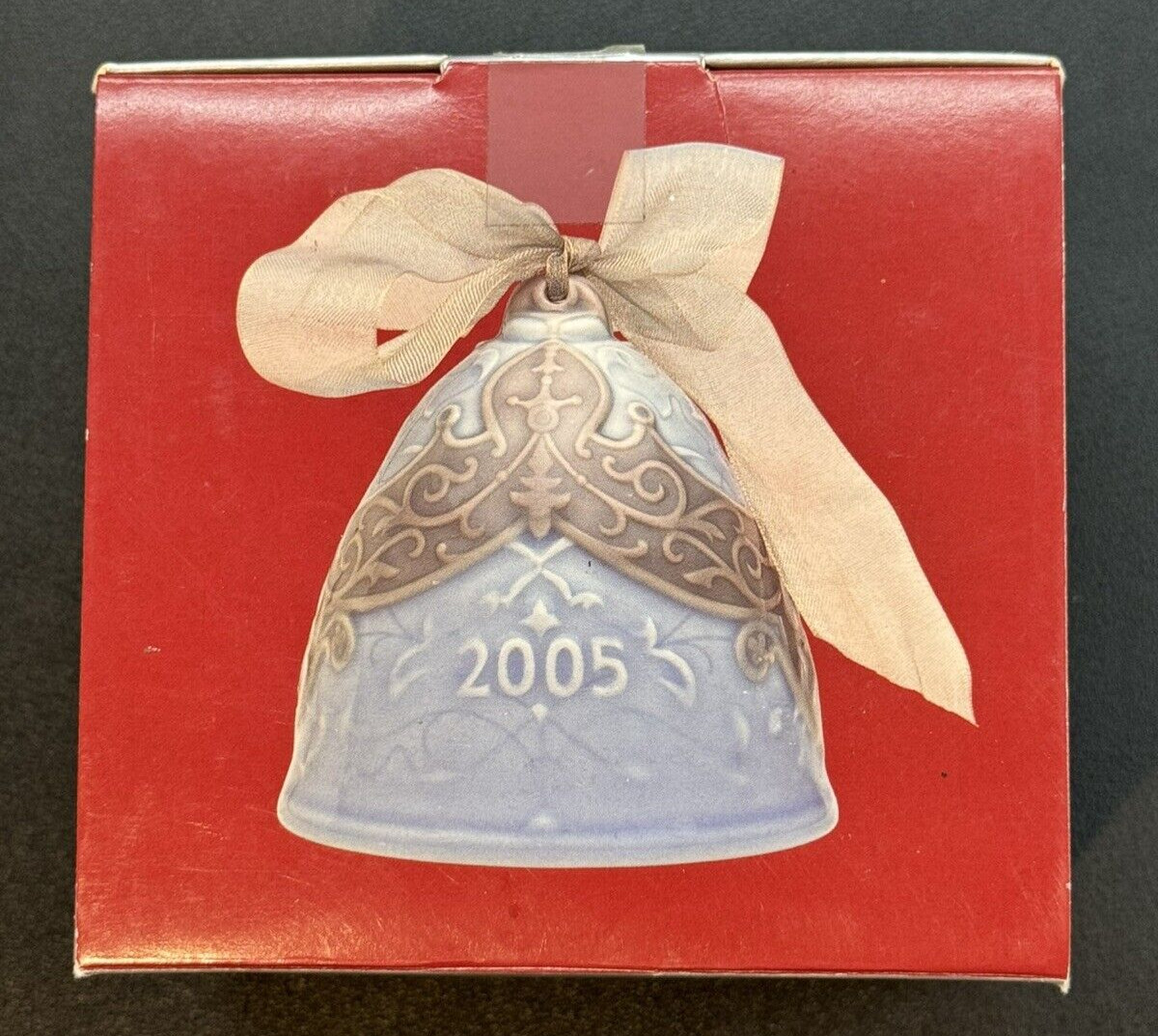 ✅ Lladró 8159; 2005 X-mas Bell; Porcelain Sculpted Bell; MINT In Original Box