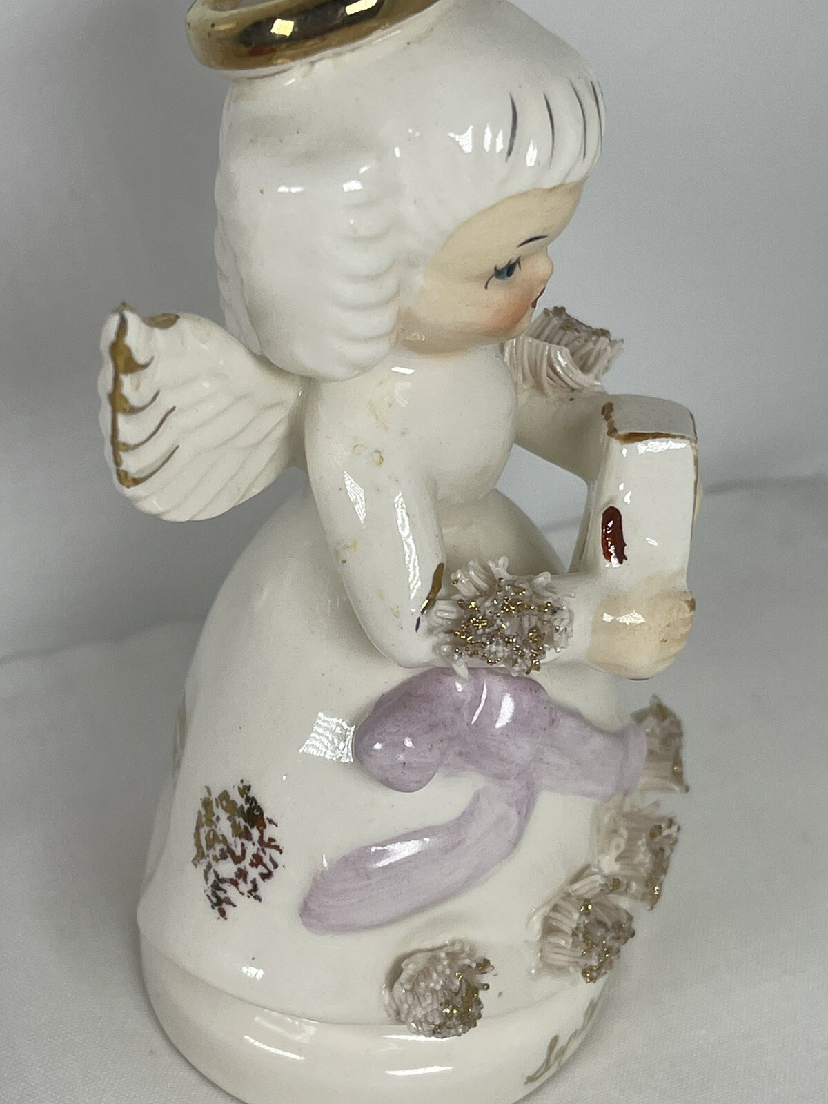 Vtg Ceramic NAPCO #1294 September Birthday Angel Figurine 1950’s Japan-kitschy