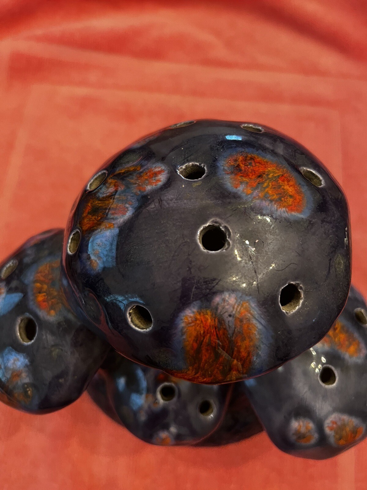 Vintage Cluster Of Ceramic Mushrooms