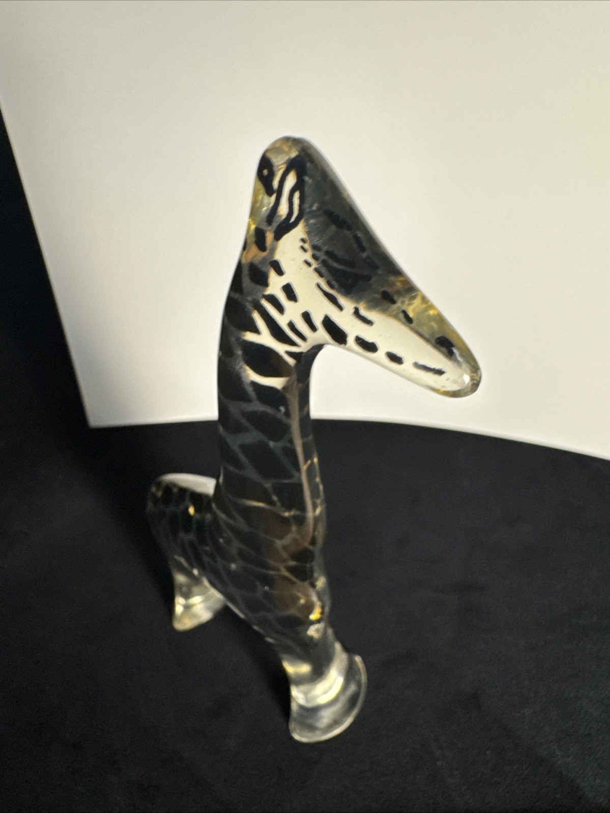 Vintage Abraham Palatnik 6.5” Lucite Giraffe Made in Brazil