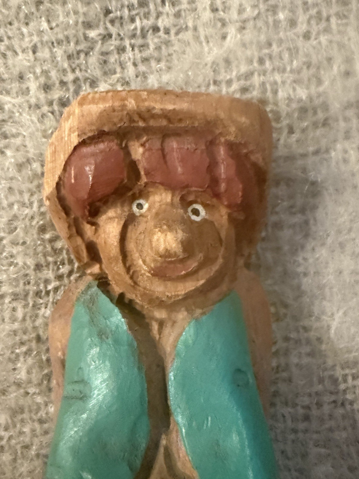 1970s Ozark/Style Hand Carved Wood Caricatures Trio Harold ENLOW- Style 5.75″