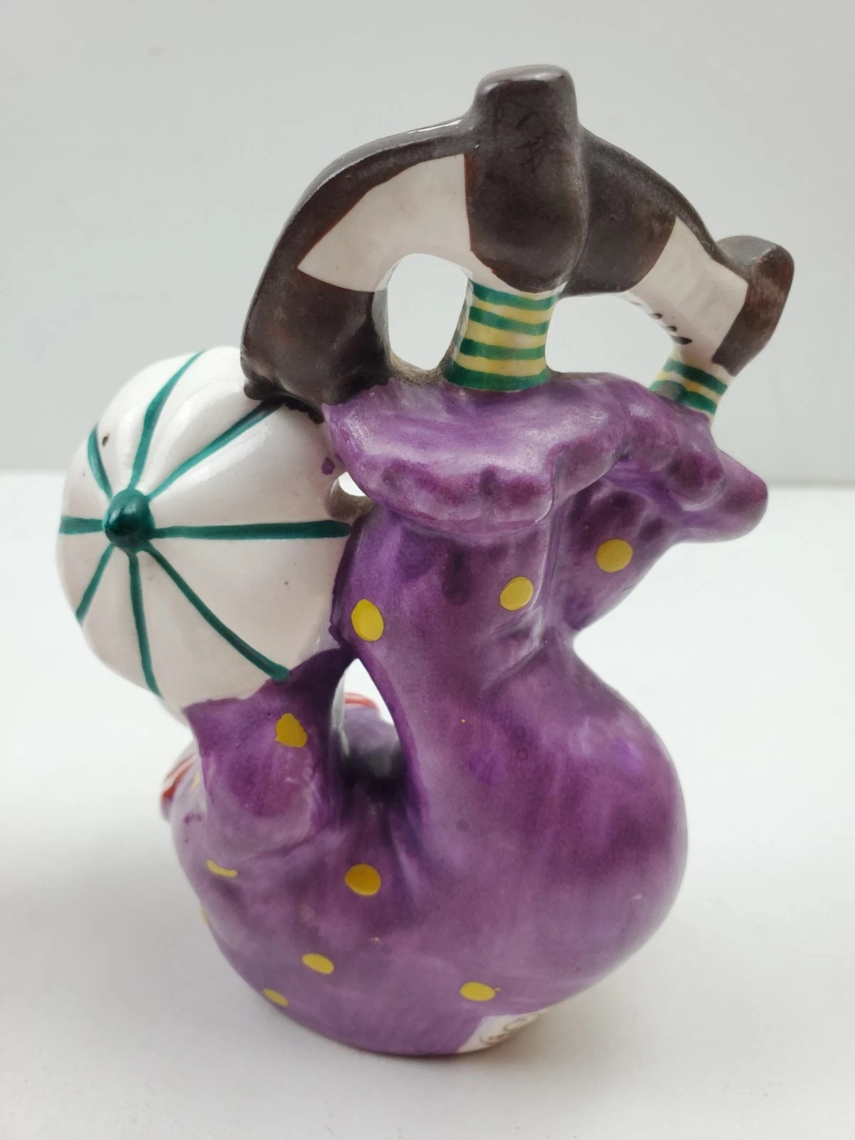 1956 Yona Original Hand Painted Vintage Ceramic Clowns Set Made in Japan