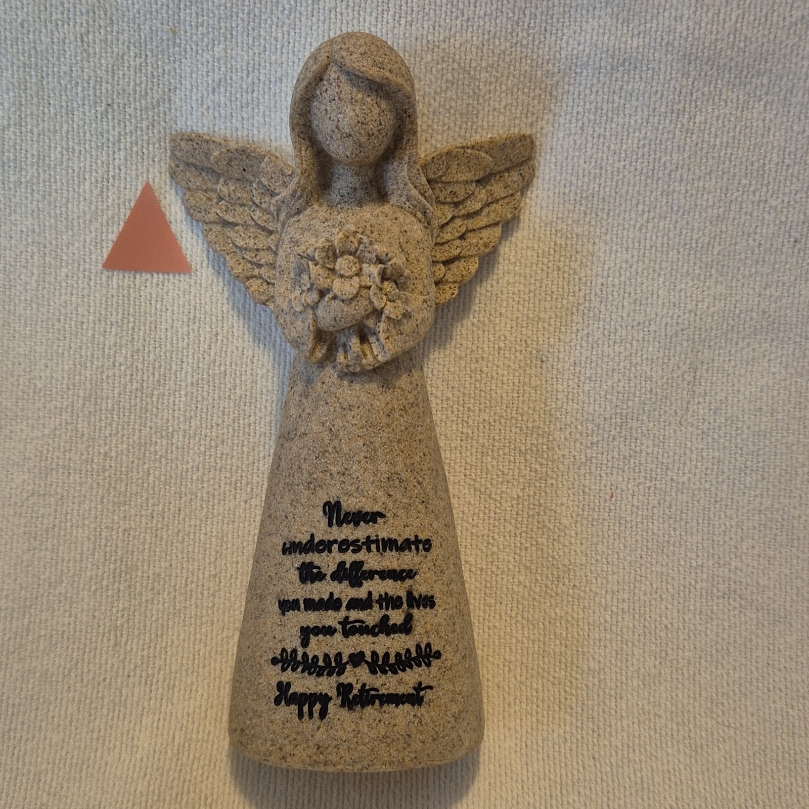Angel Retirement Stone Figurine Decorative Beige Sculpture for Any Room