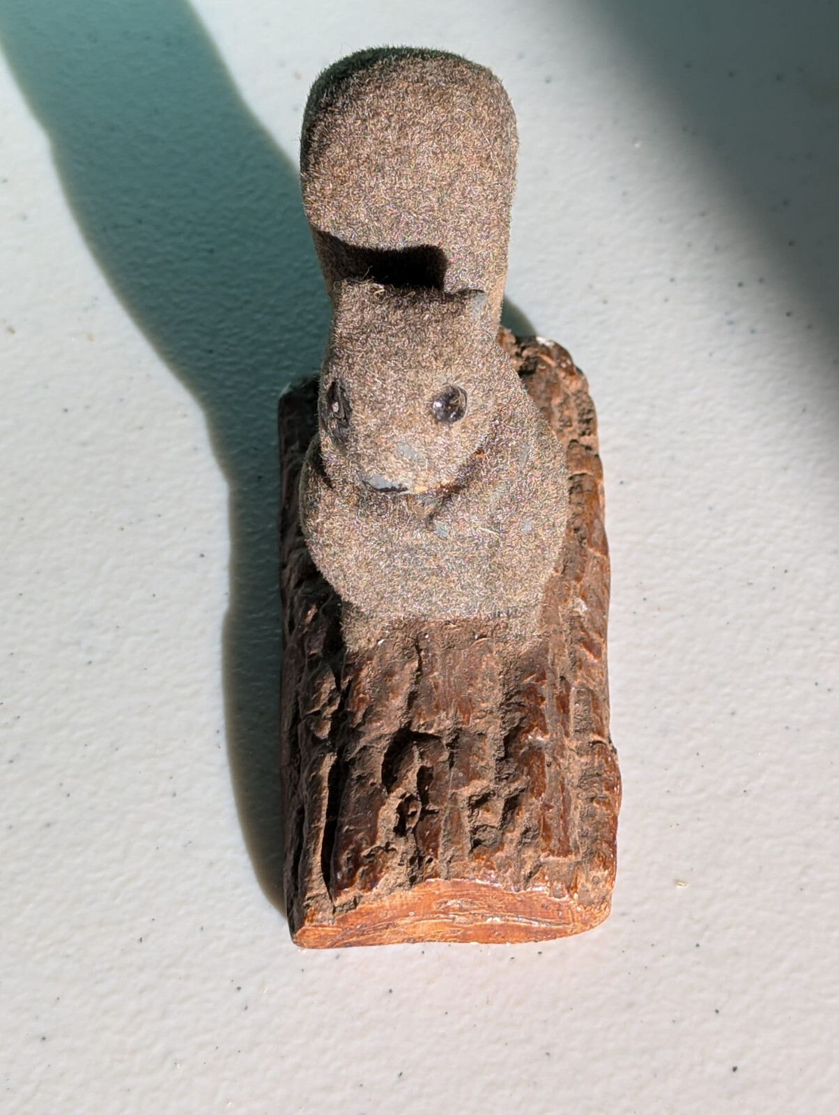 Squirrel On A Log Figurine