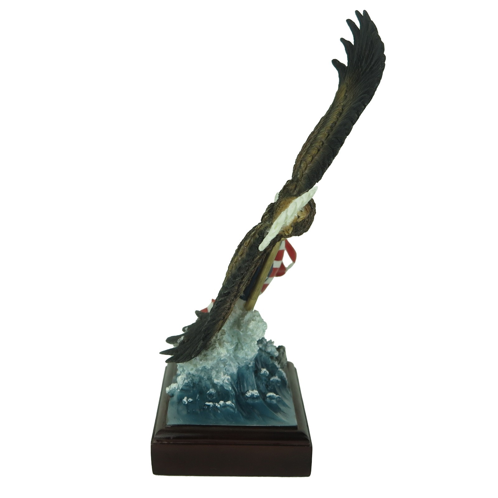 Bald Eagle & Flag American Pride – Detailed Figurine Miniature 8.5″H New in Box