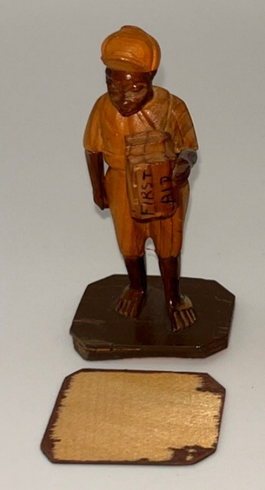 9 PCS Vintage Miniature Hand Carved Rustic Wood Tribal Figure Statue Men Women