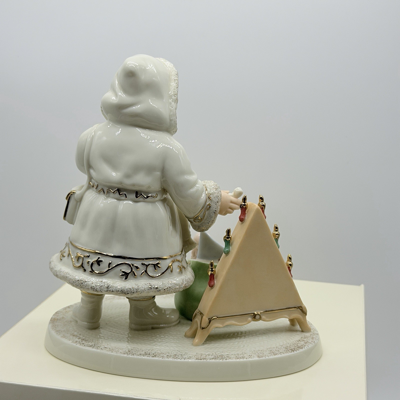 Lenox Classic International Babbo Natale Santa Figurine 24KT Gold COA & Box